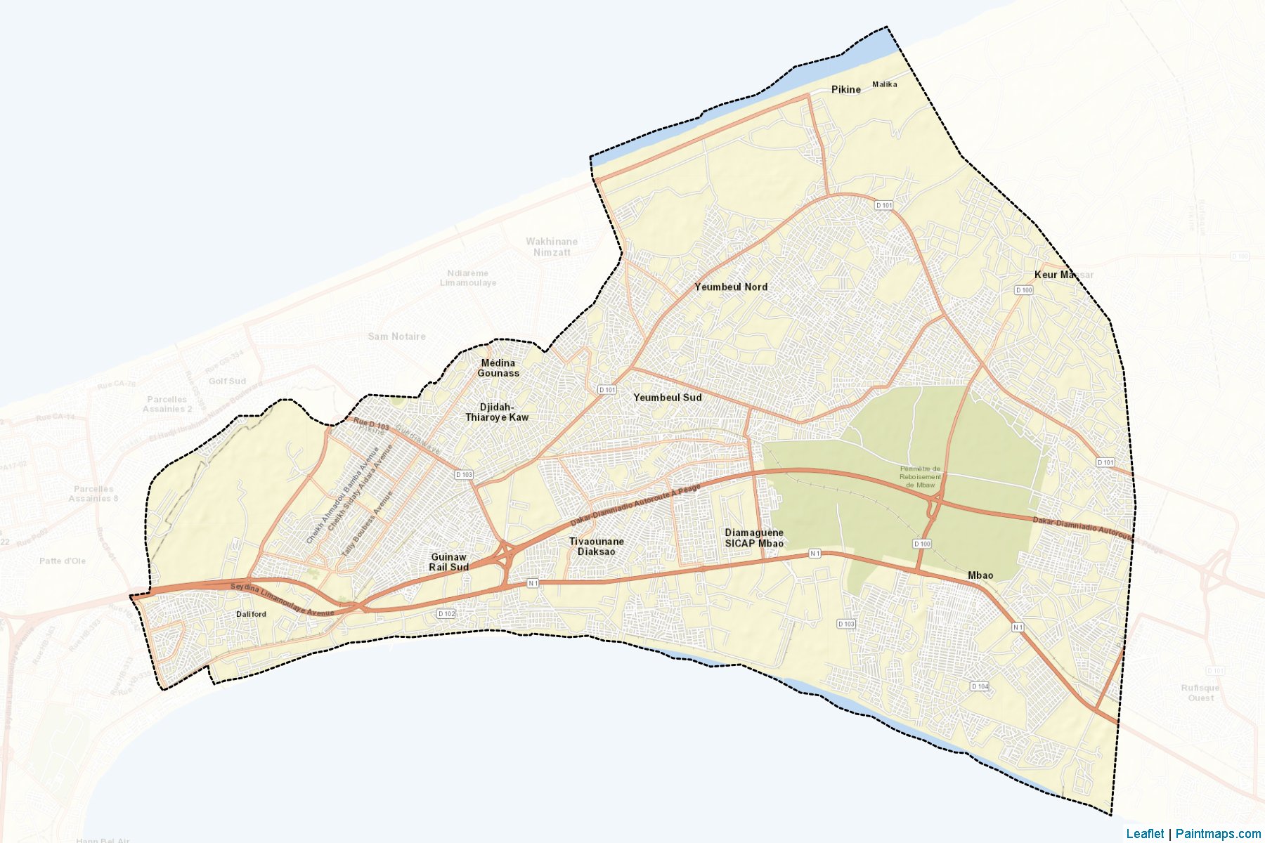 Pikine Department (Dakar) Map Cropping Samples-2