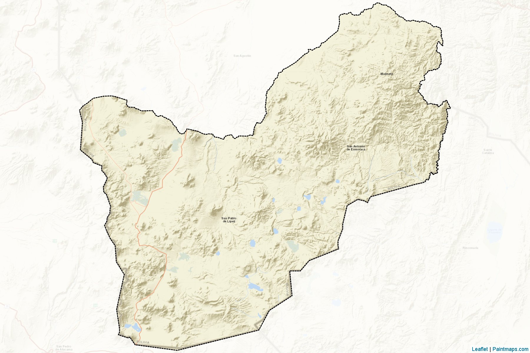 Sur Lipez (Potosi Departmanı) Haritası Örnekleri-2