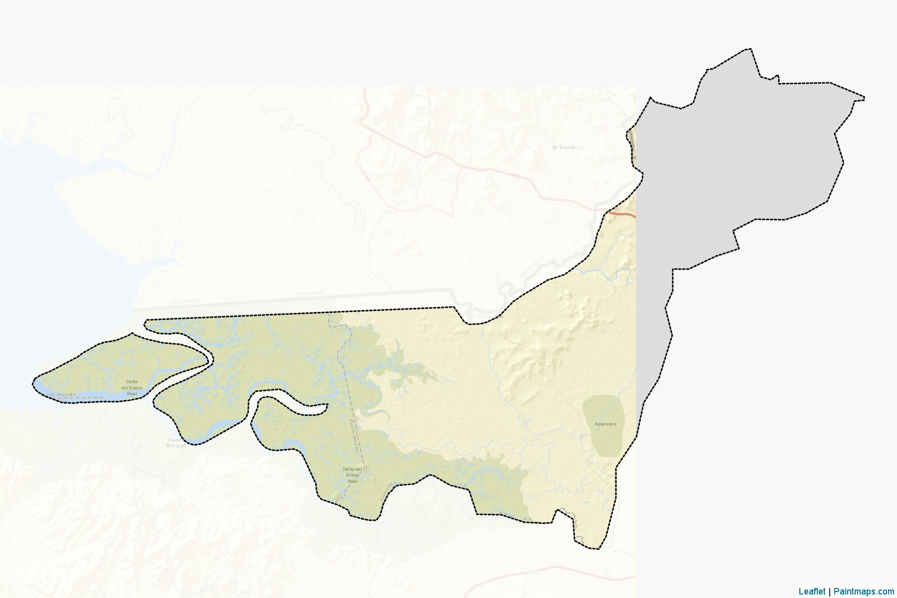 Muestras de recorte de mapas Isla Mangles Altos (Chinandega)-2