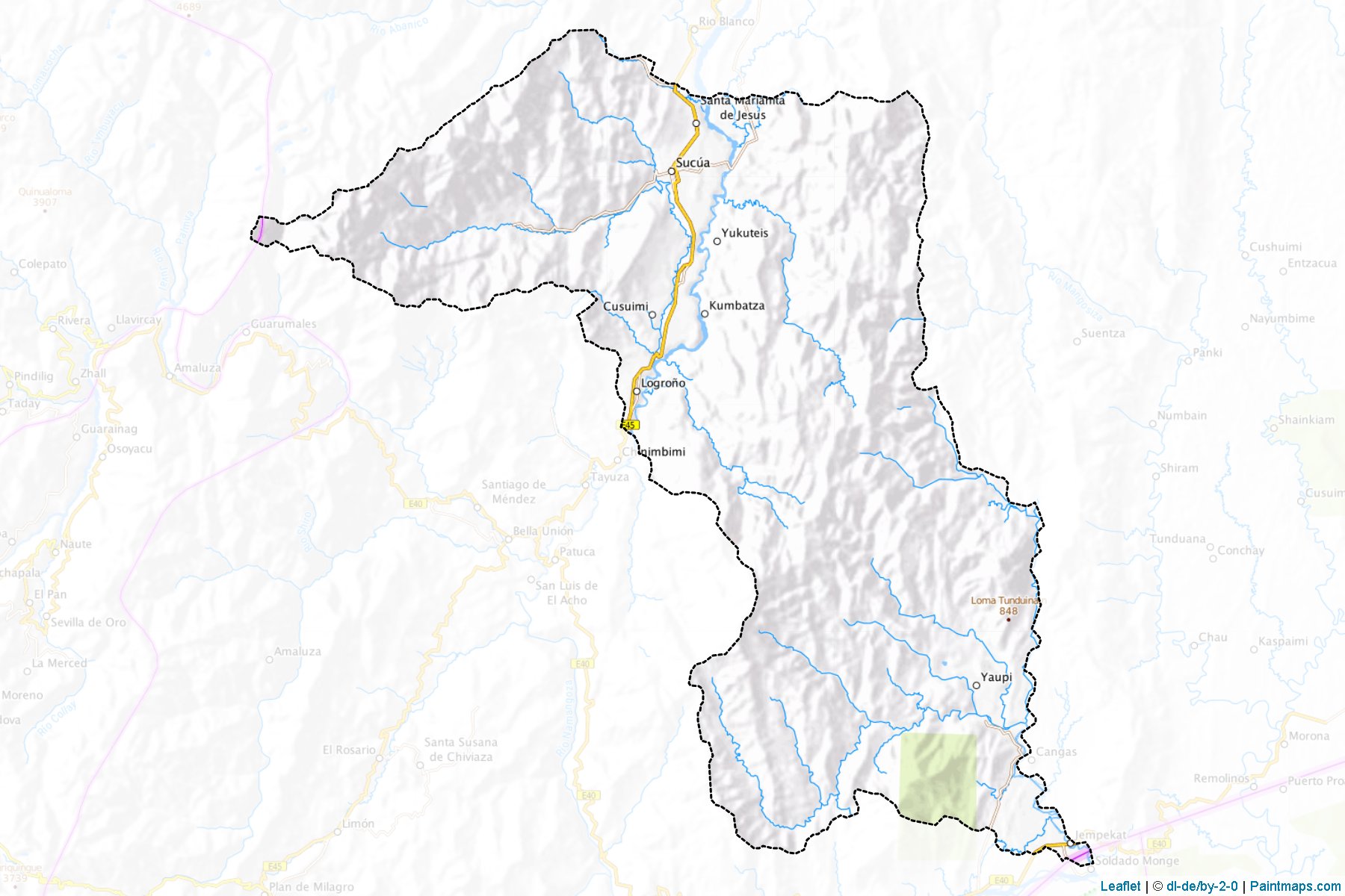 Muestras de recorte de mapas Sucúa (Morona Santiago)-1