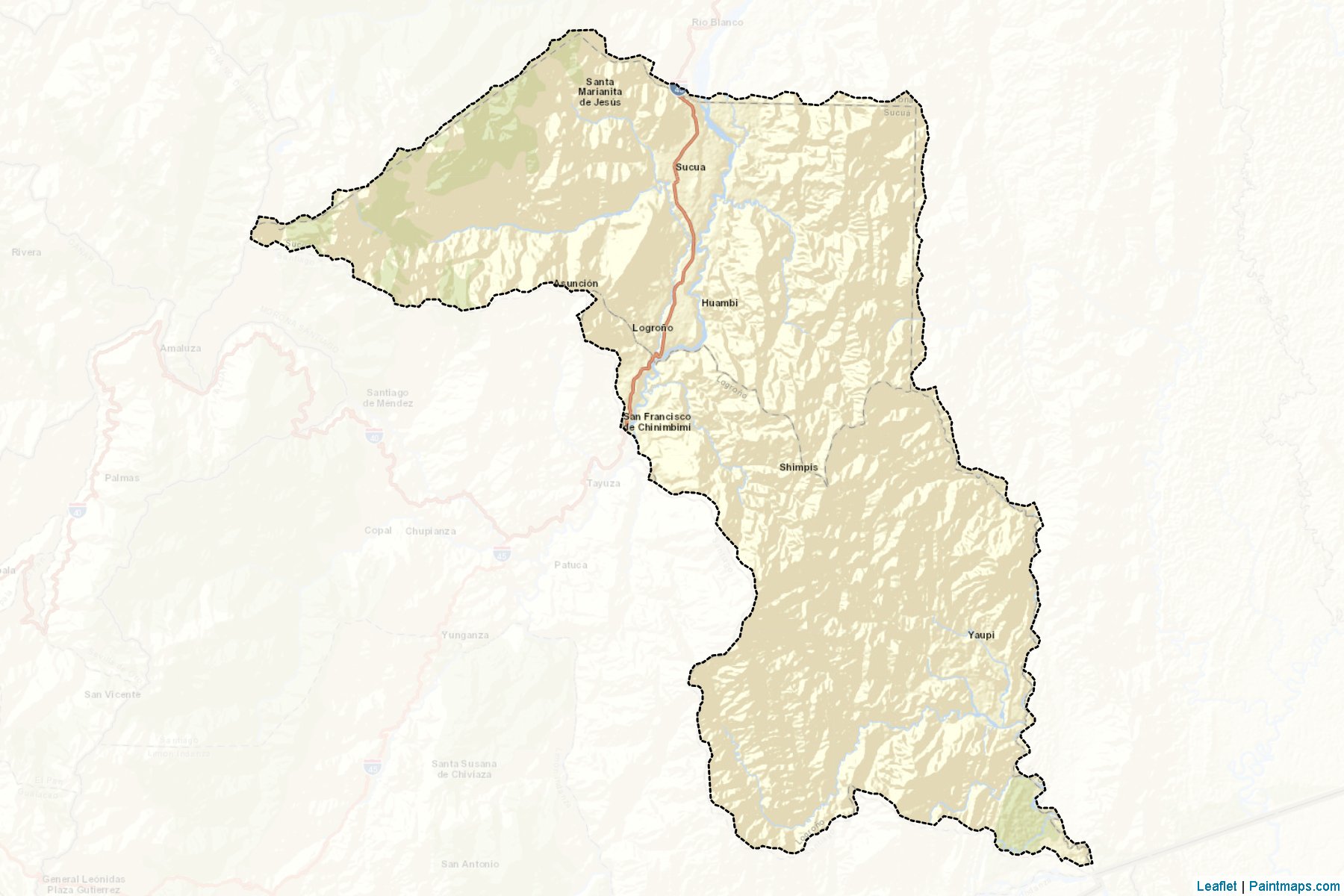 Muestras de recorte de mapas Sucúa (Morona Santiago)-2