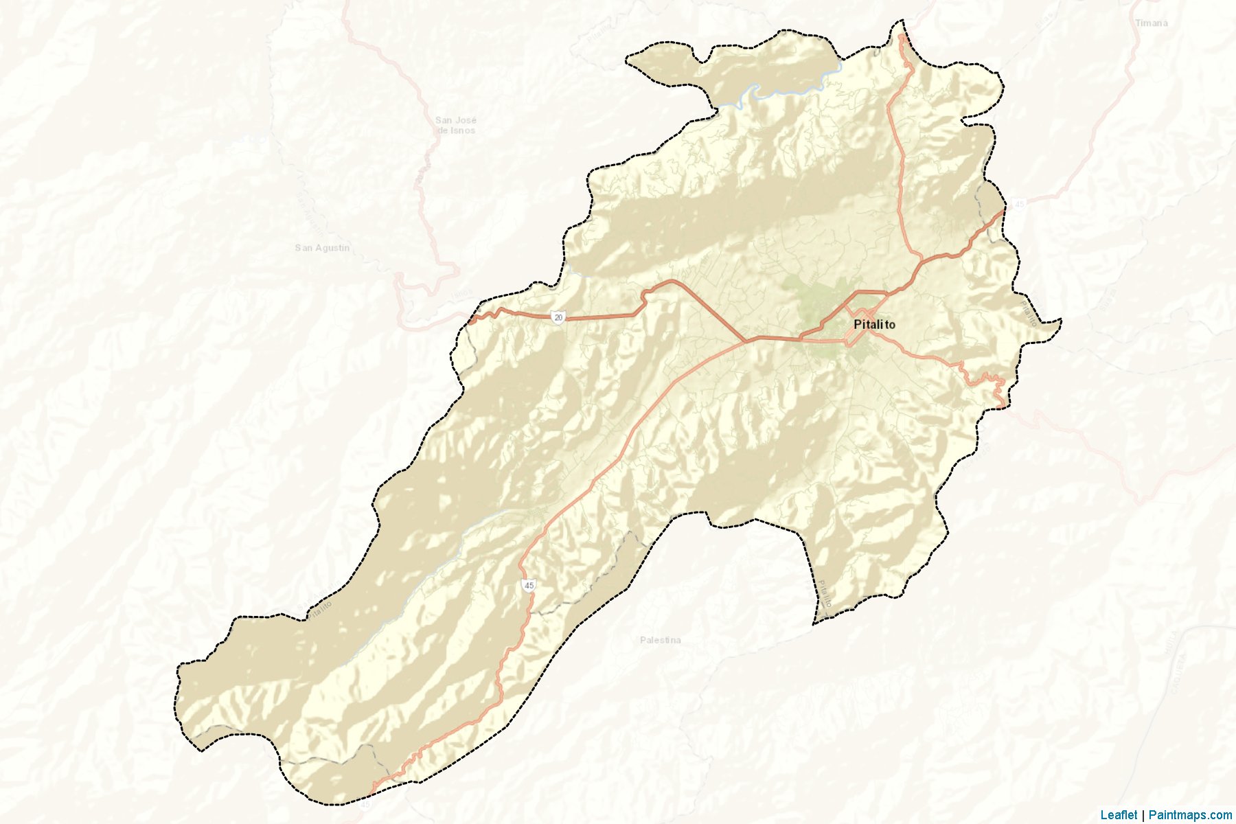 Muestras de recorte de mapas Pitalito (Huila)-2