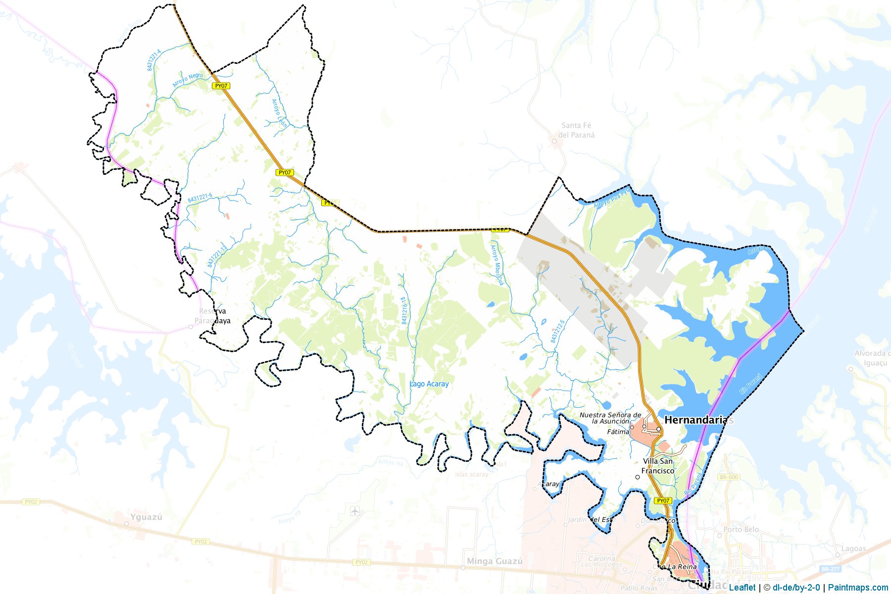 Muestras de recorte de mapas Hernandarias (Alto Paraná)-1