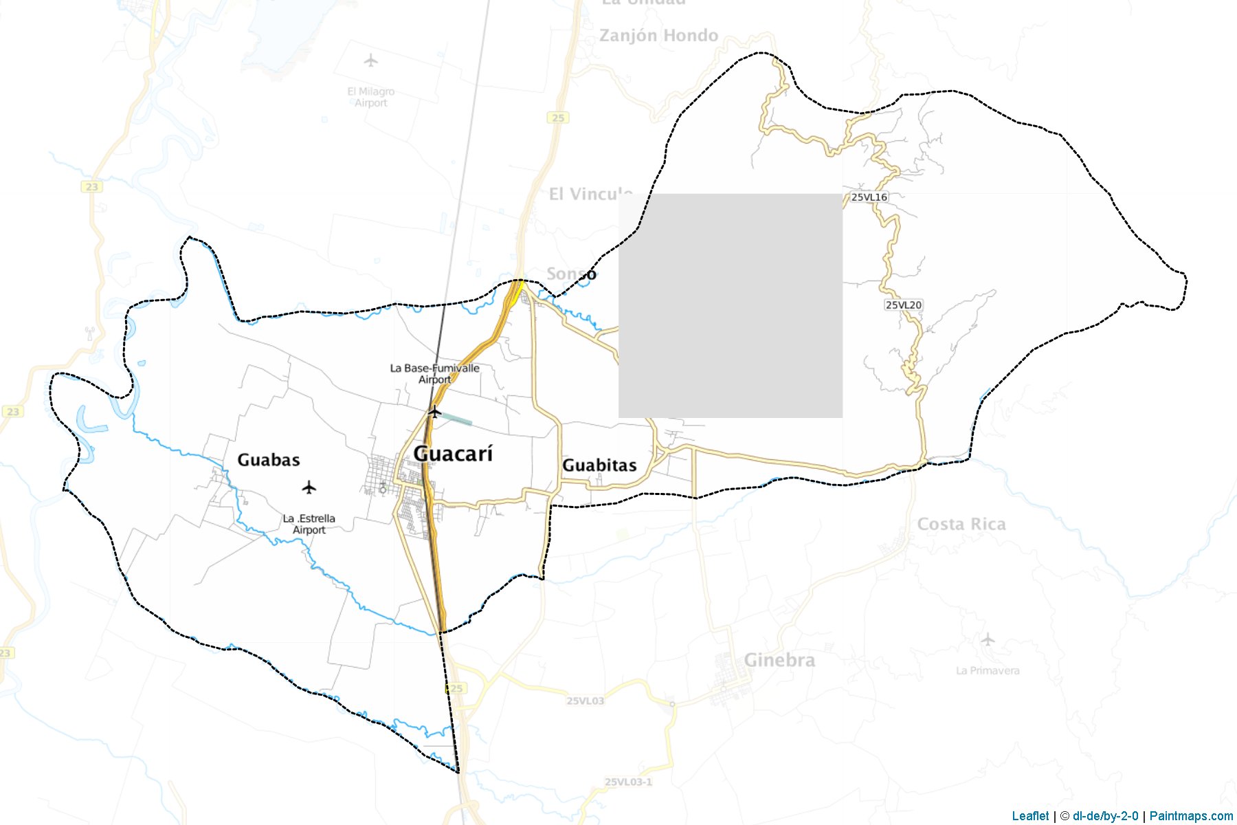 Guacarí (Valle del Cauca) Haritası Örnekleri-1