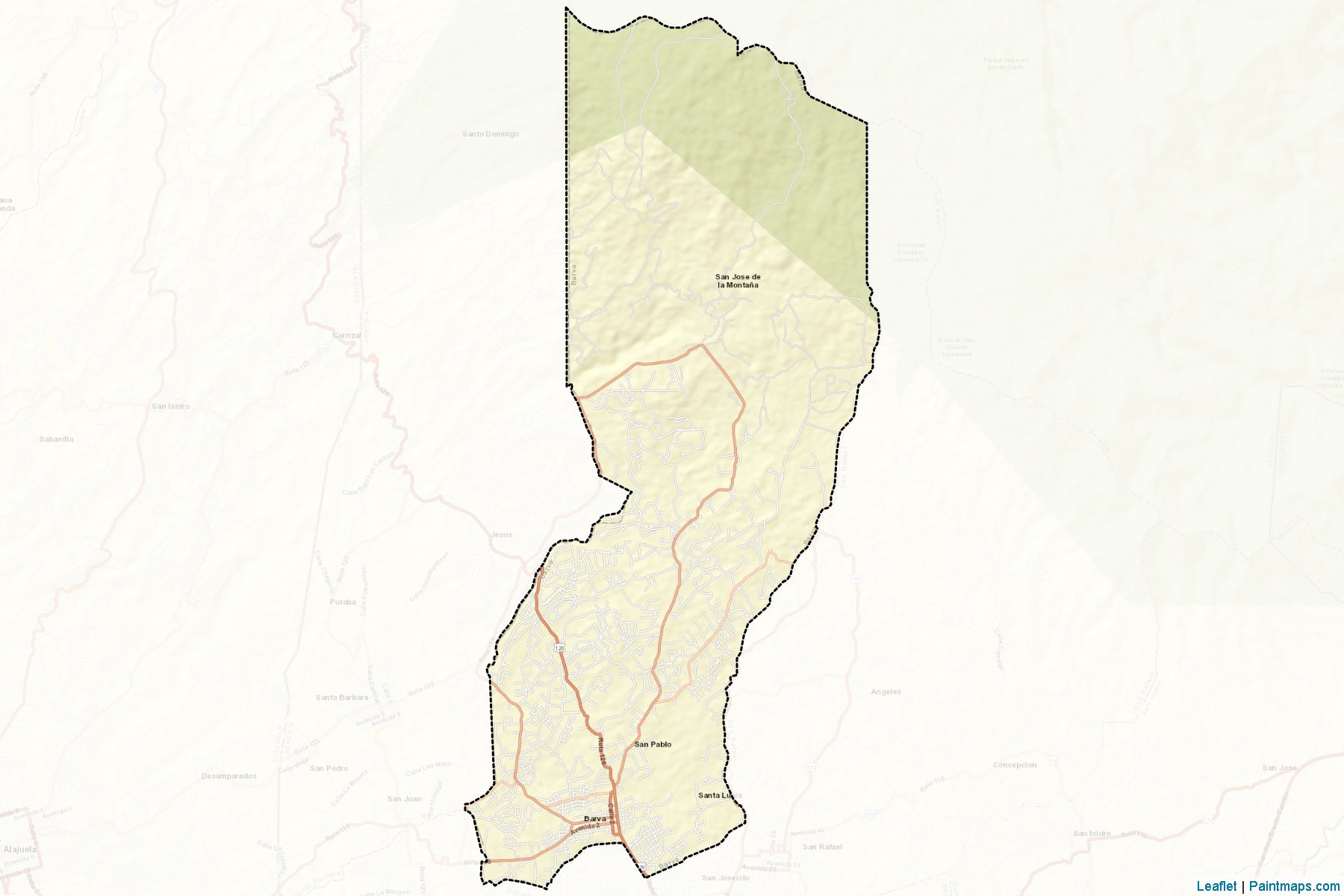 Barva (Heredia) Map Cropping Samples-2