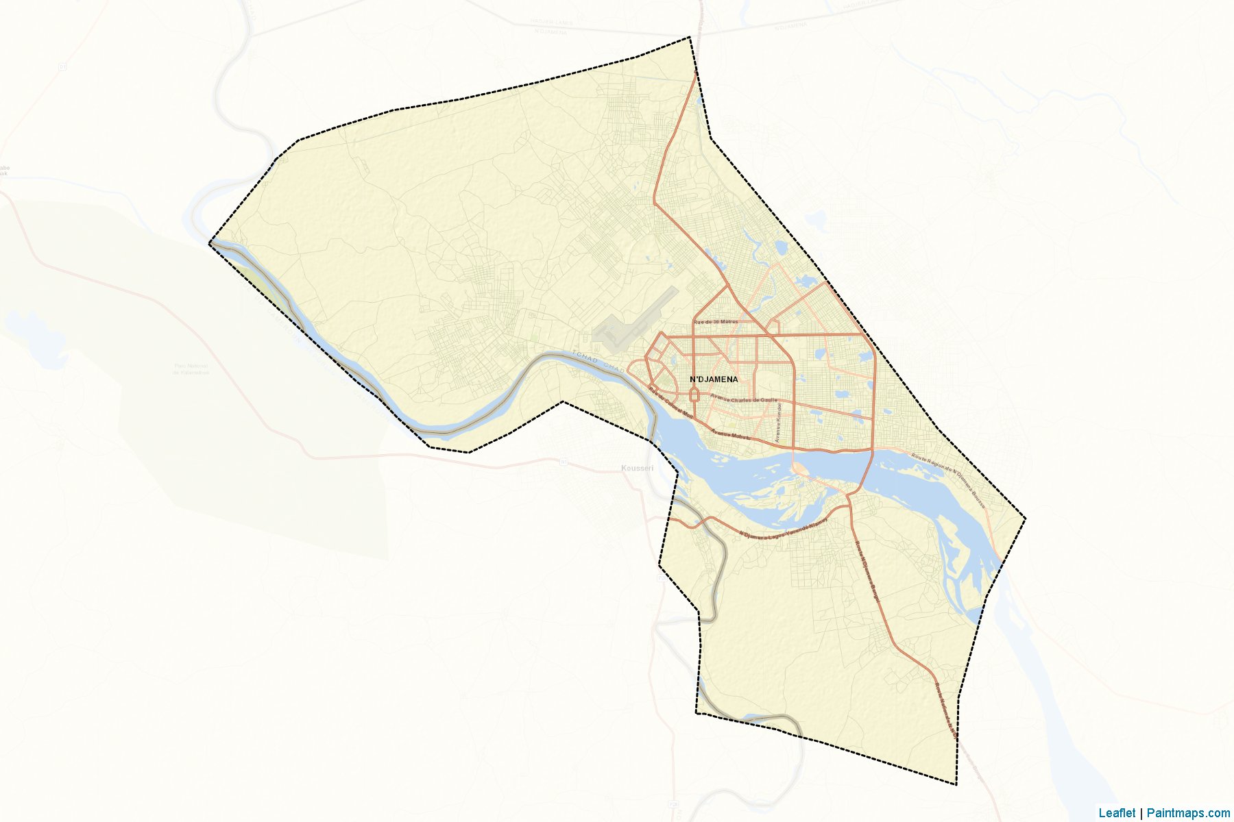 N’Djamena (N'Djamena) Map Cropping Samples-2