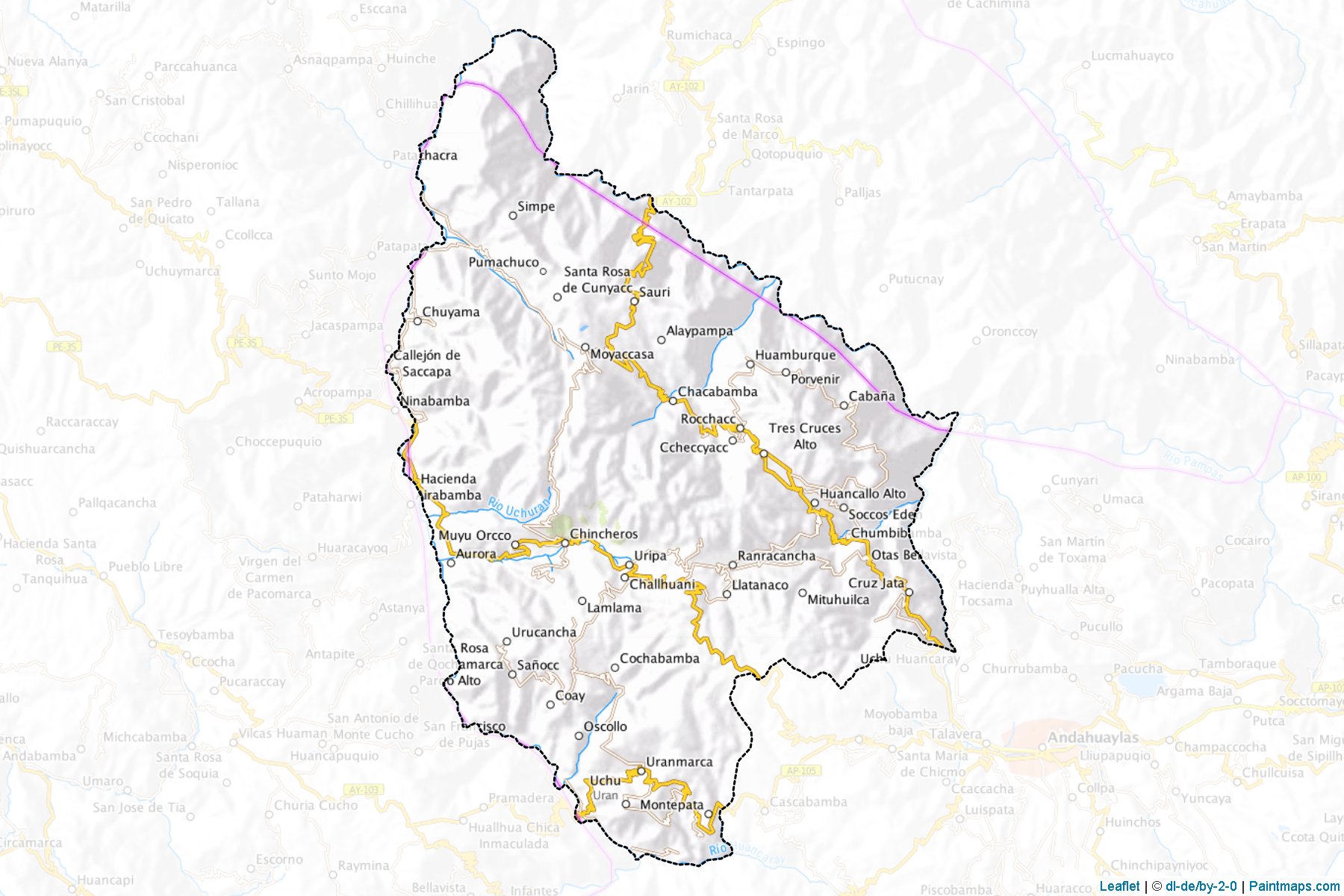 Muestras de recorte de mapas Chincheros (Apurimac)-1