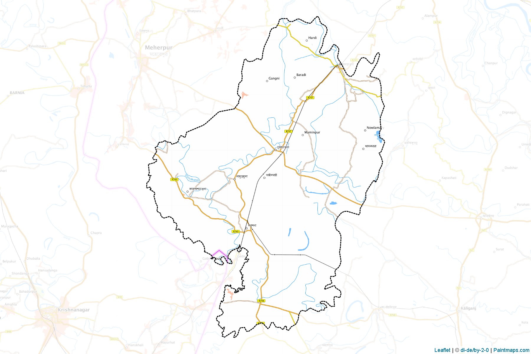 Chuadanga (Khulna) Map Cropping Samples-1