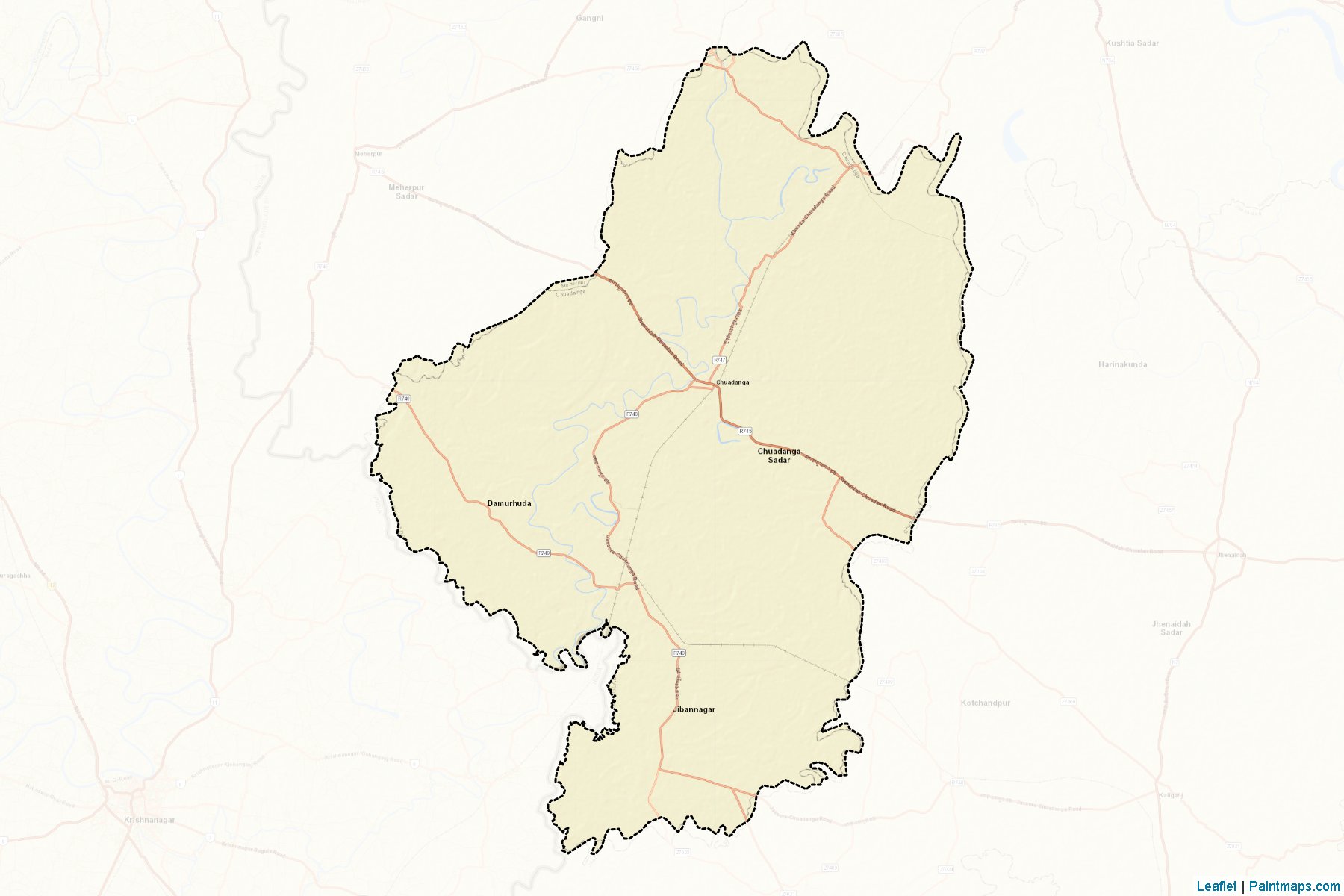 Chuadanga (Khulna) Map Cropping Samples-2