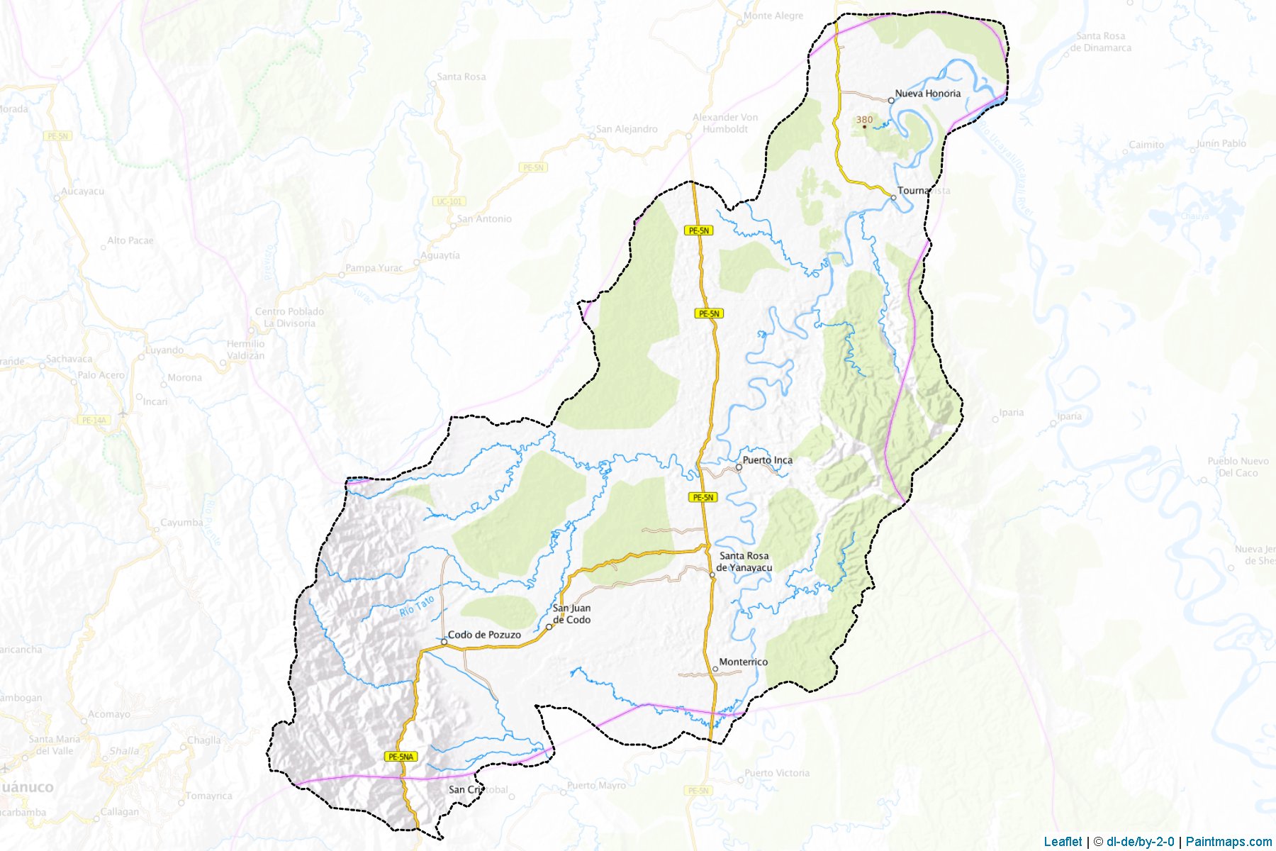 Muestras de recorte de mapas Puerto Inca (Huanuco)-1