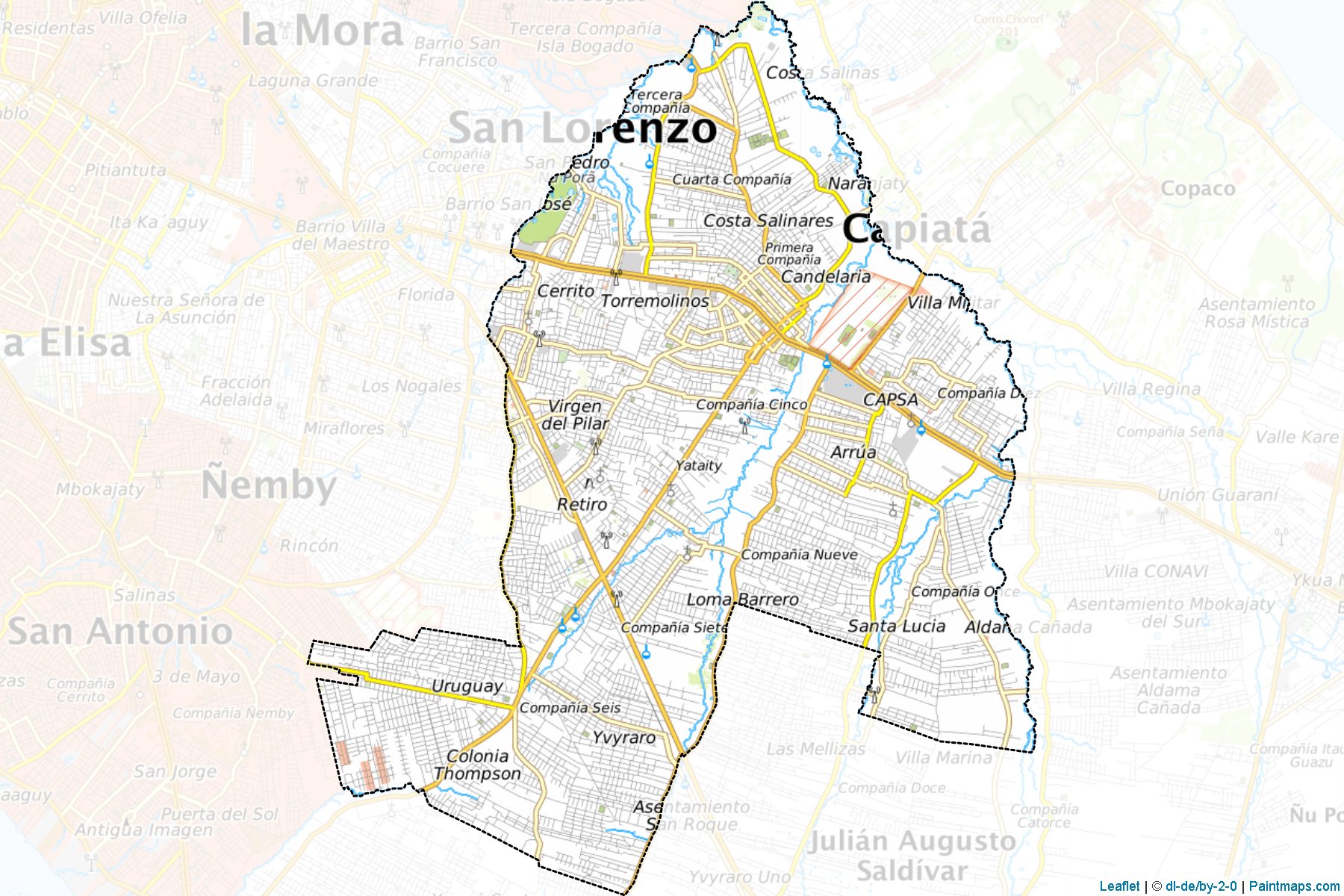 Muestras de recorte de mapas Capiata (Central)-1