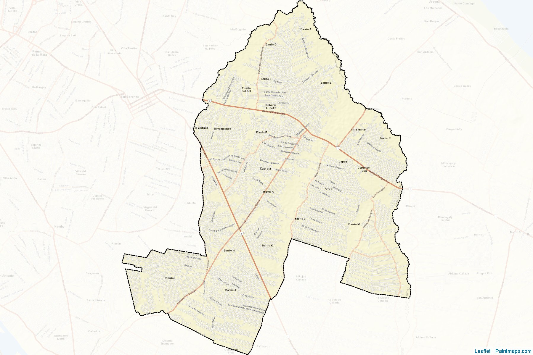 Muestras de recorte de mapas Capiata (Central)-2