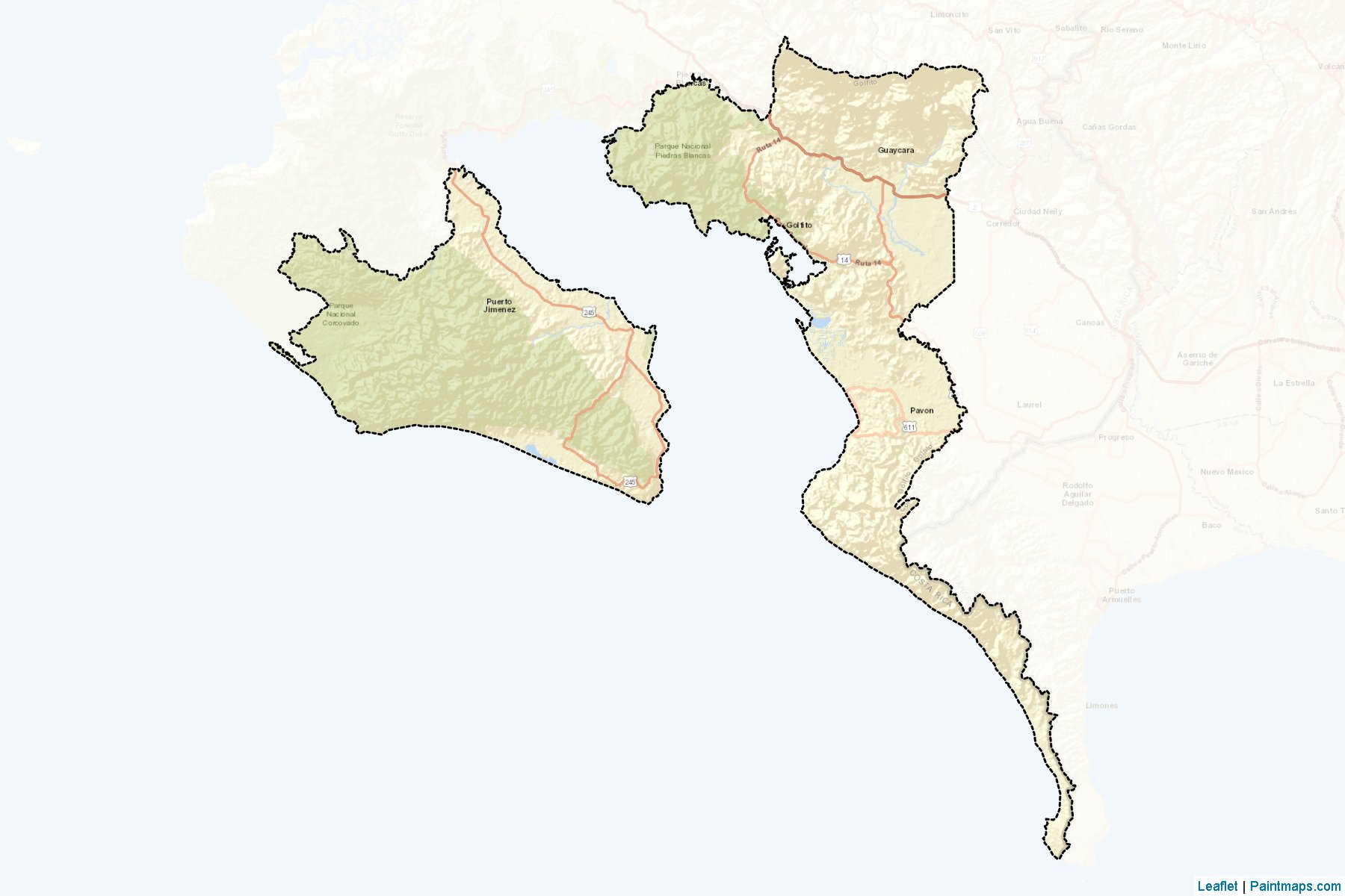 Golfito (Puntarenas) Map Cropping Samples-2