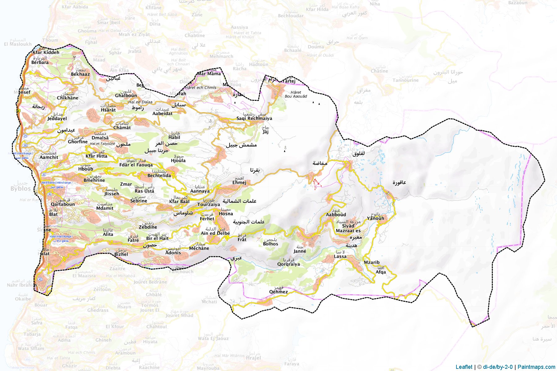 Jbayl (Mount Lebanon) Map Cropping Samples-1