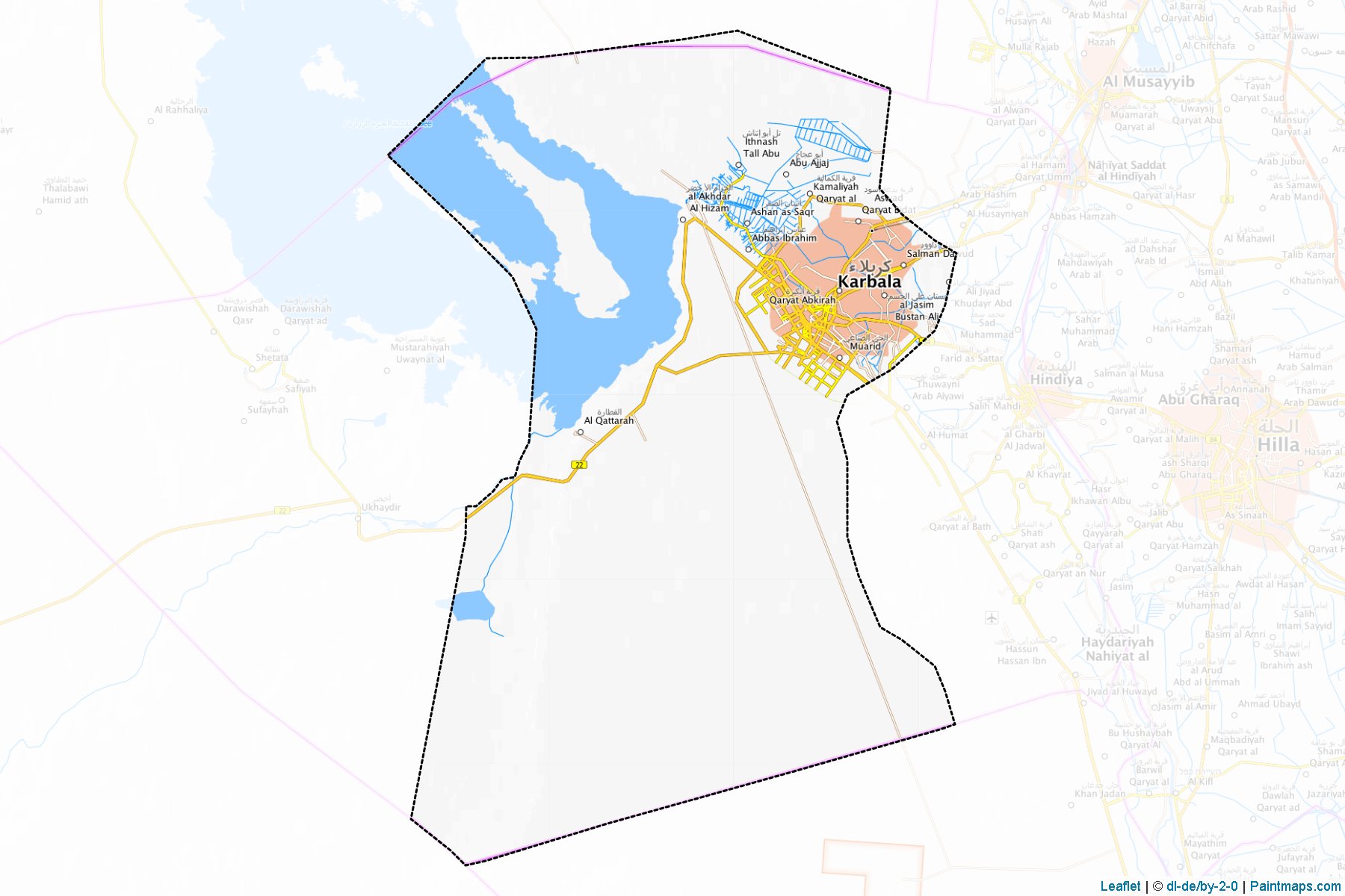 Kerbala (Kerbela ili) Haritası Örnekleri-1