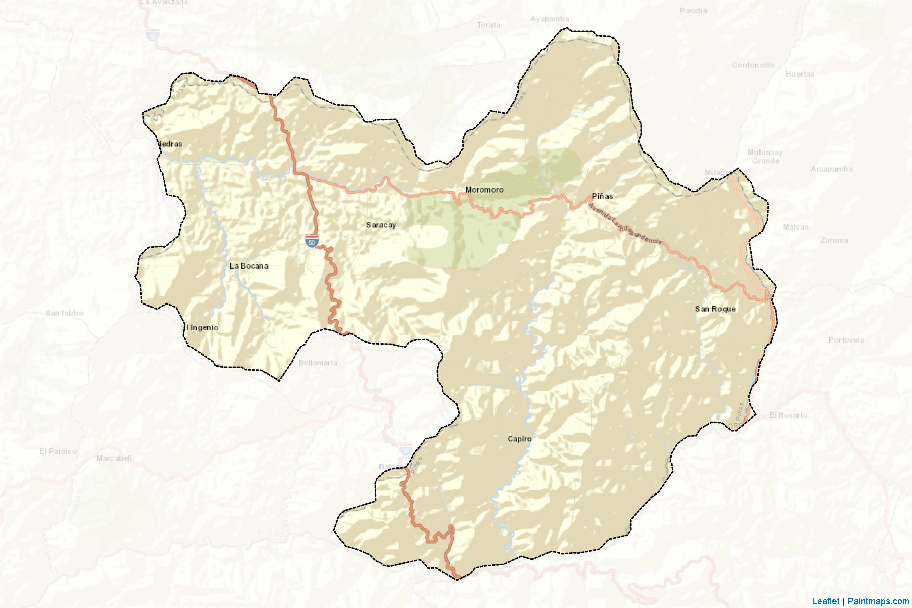 Muestras de recorte de mapas Piñas (El Oro)-2