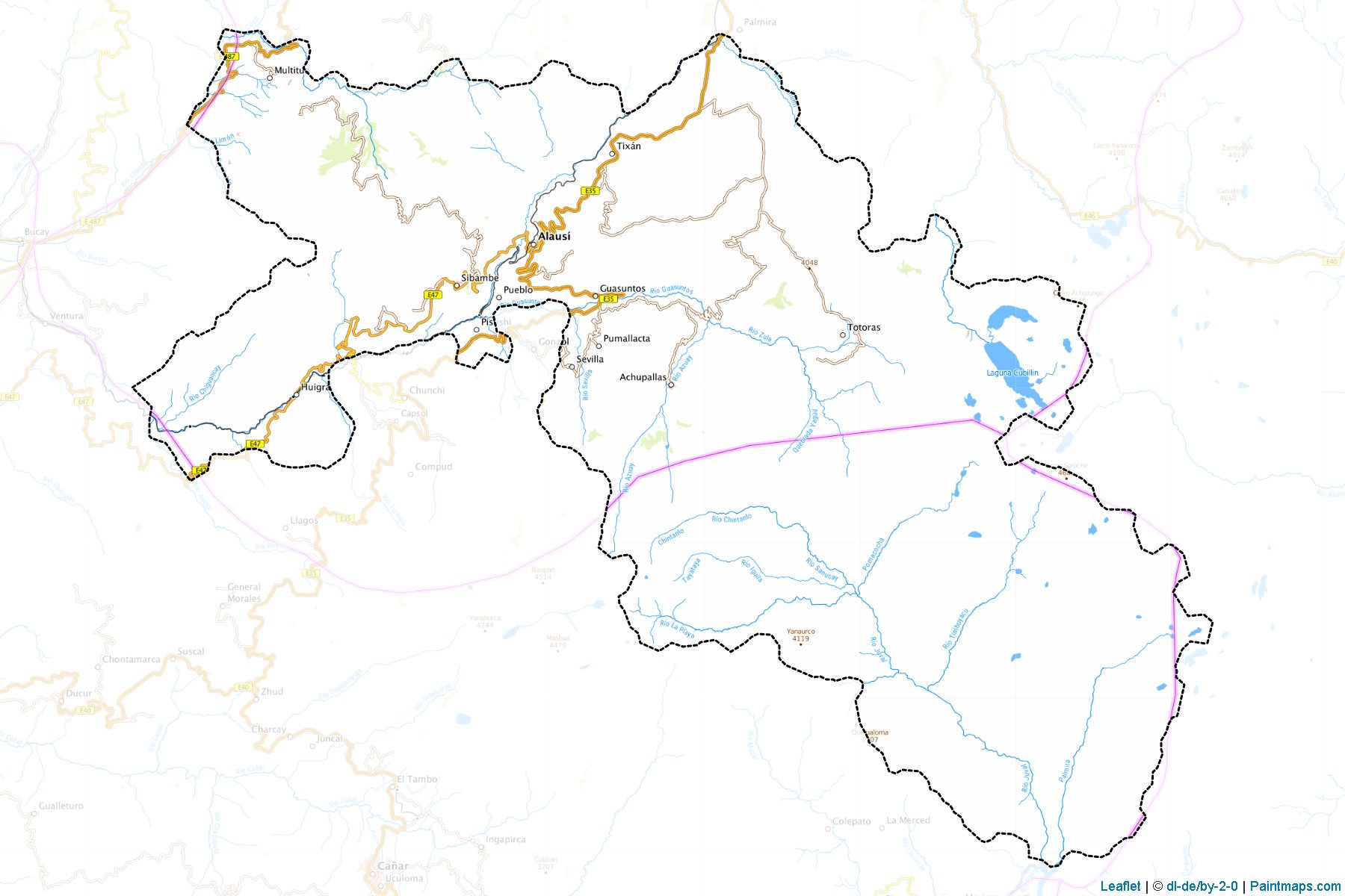 Alausí (Chimborazo) Haritası Örnekleri-1