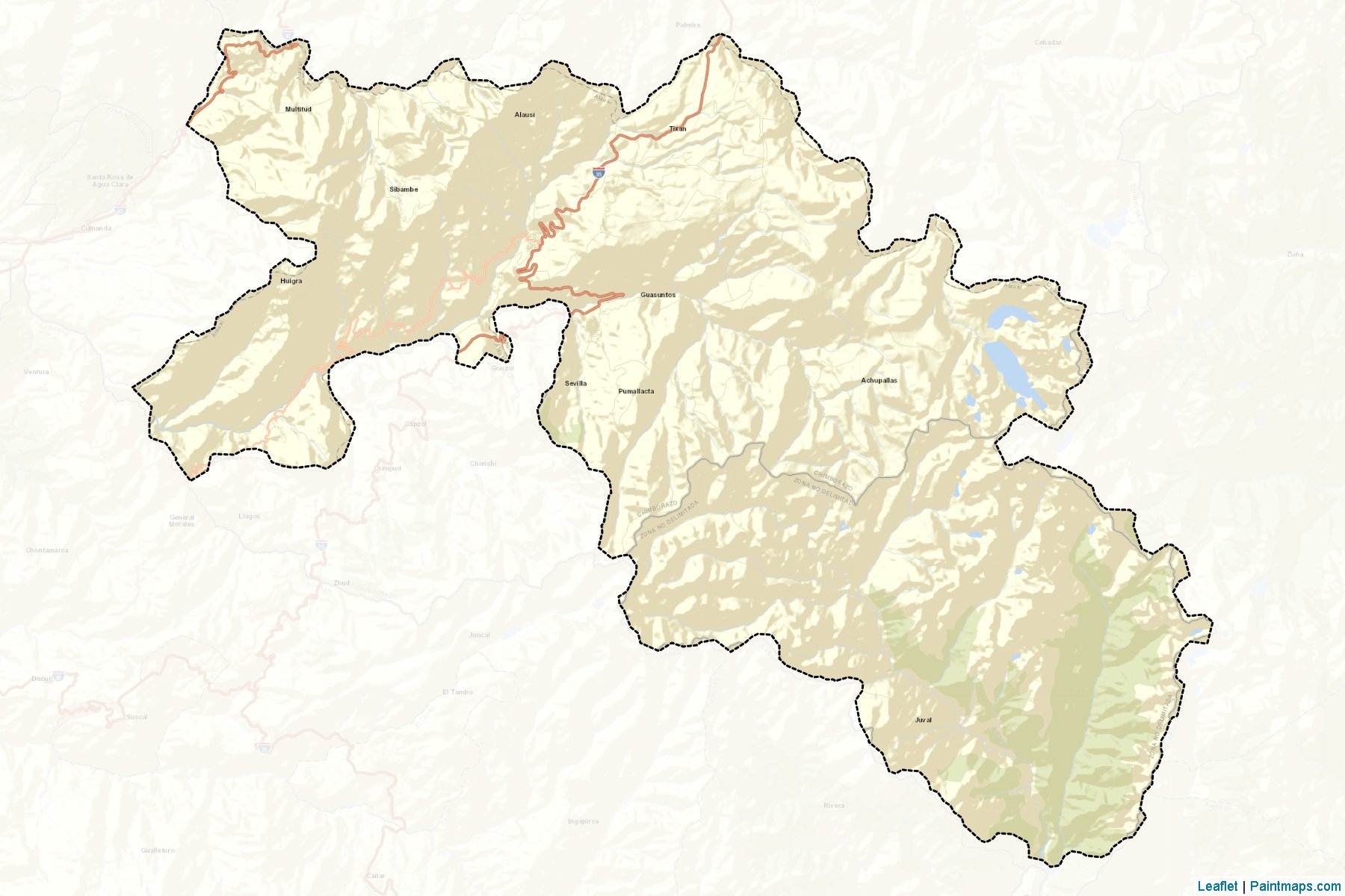 Muestras de recorte de mapas Alausí (Chimborazo)-2