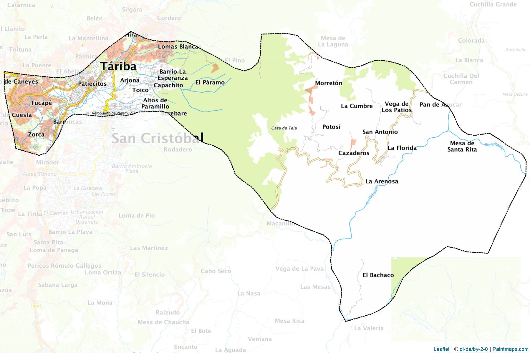 Muestras de recorte de mapas Cardenas (Táchira)-1