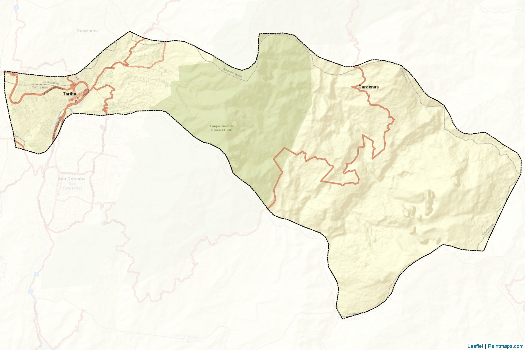 Muestras de recorte de mapas Cardenas (Táchira)-2