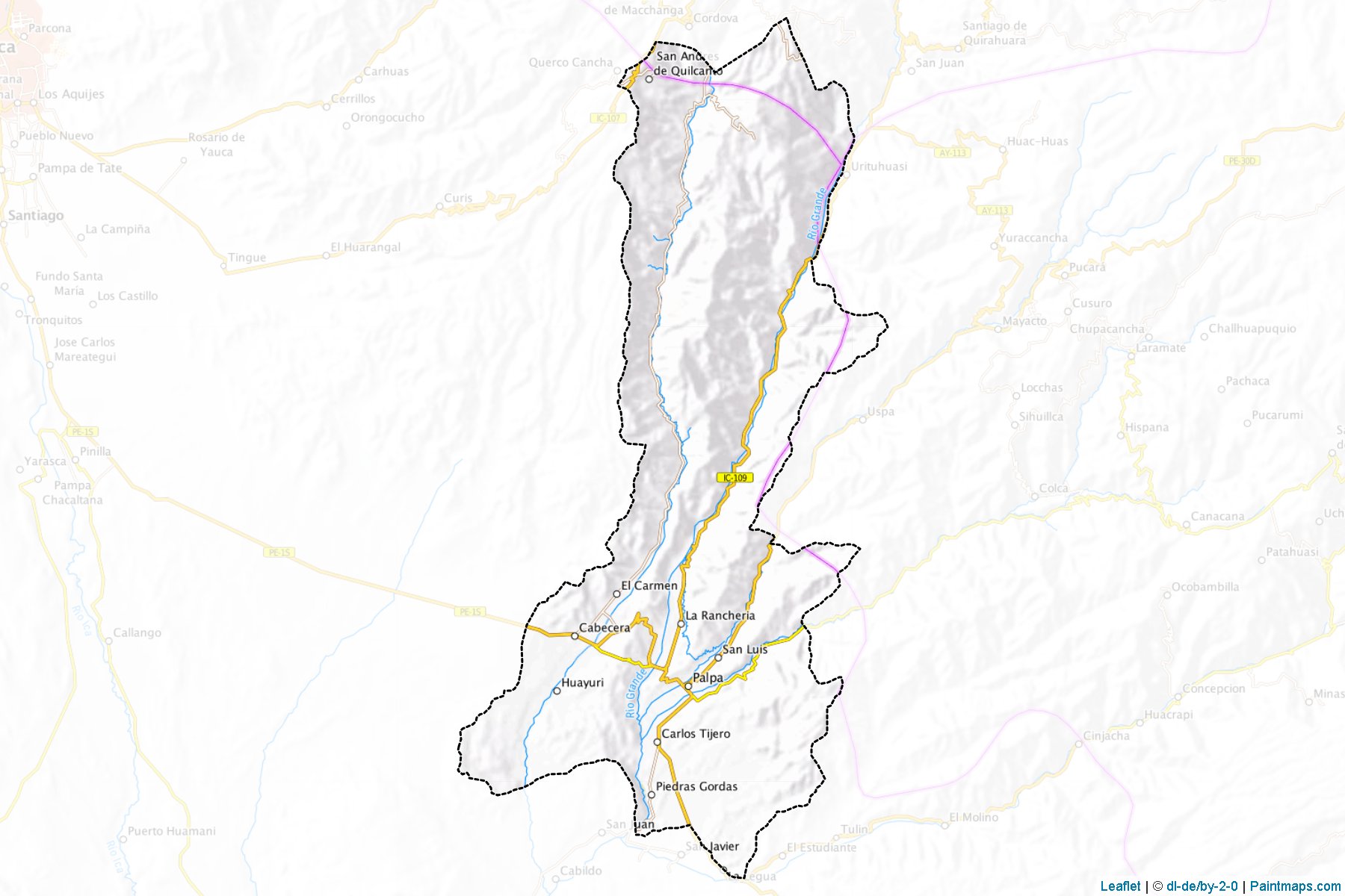 Muestras de recorte de mapas Palpa (Ica)-1