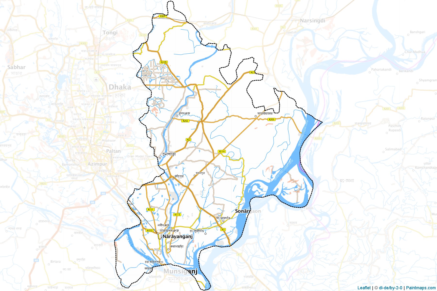 Narayanganj (Dhaka Division) Haritası Örnekleri-1