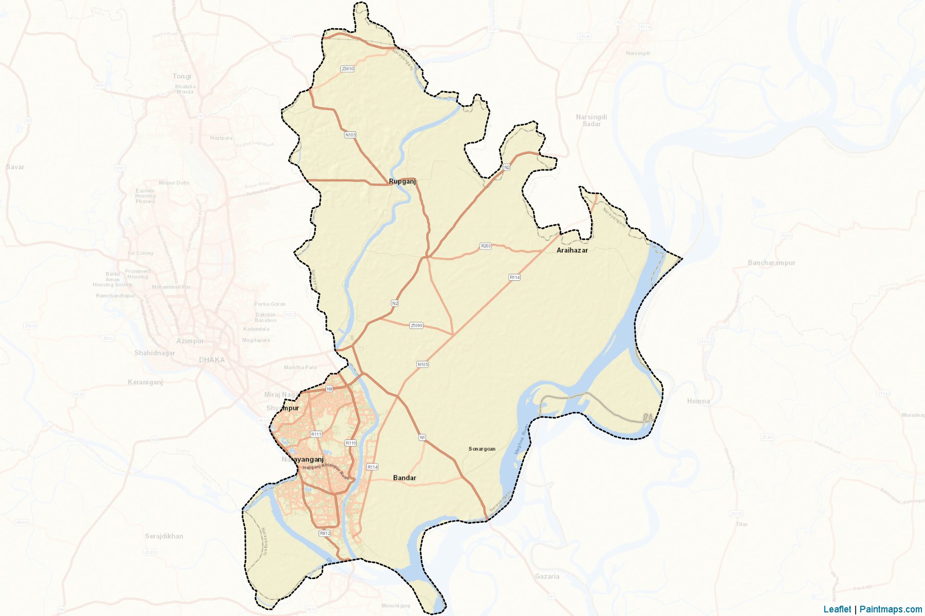 Narayanganj (Dhaka) Map Cropping Samples-2