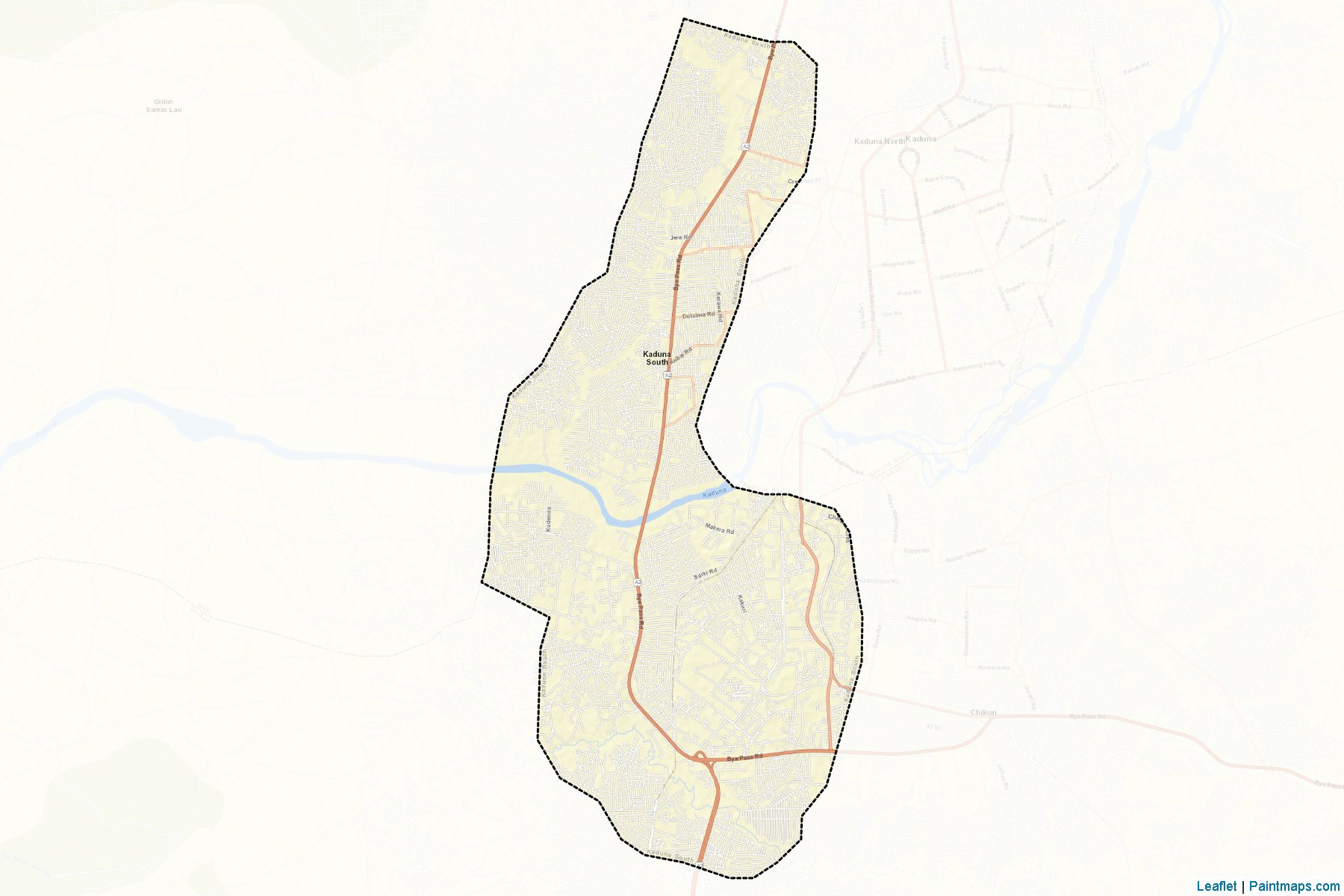 Kaduna South (Kaduna) Map Cropping Samples-2