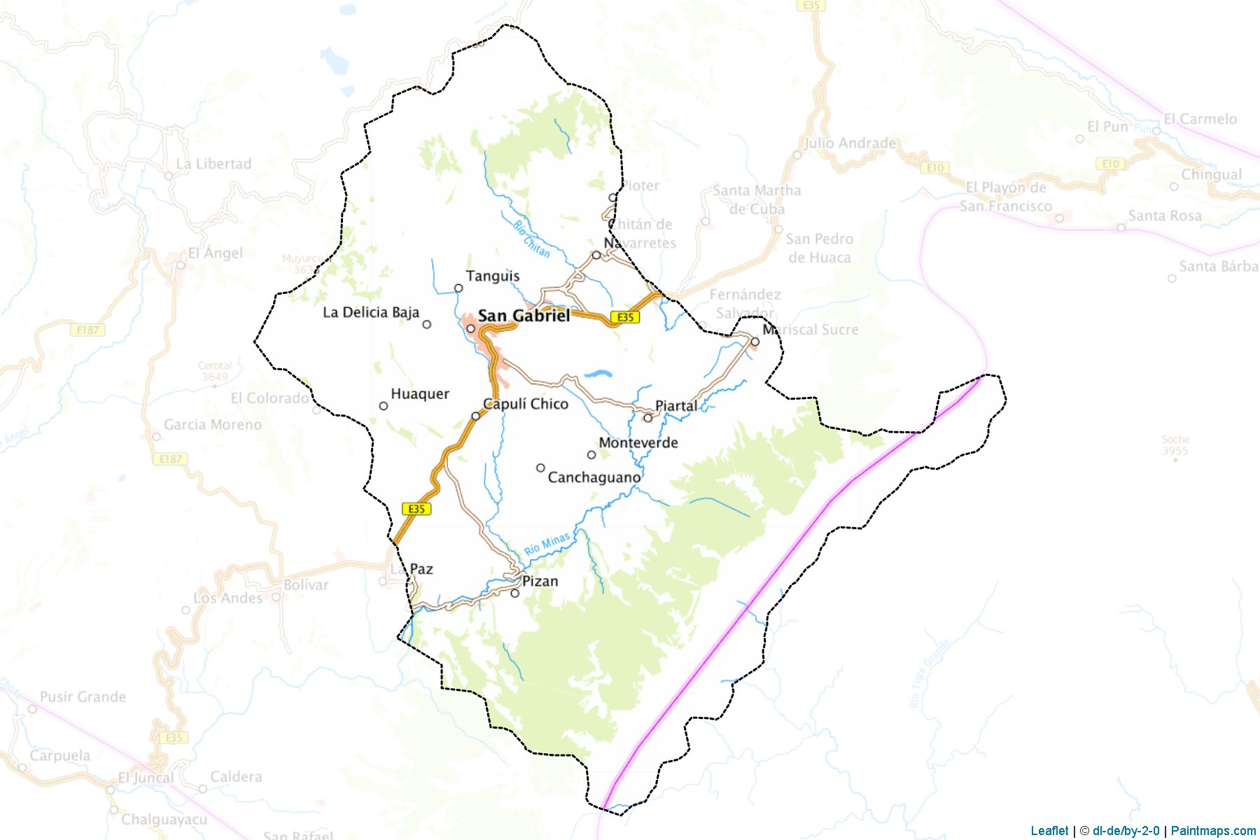 Muestras de recorte de mapas Montúfar (Carchi)-1