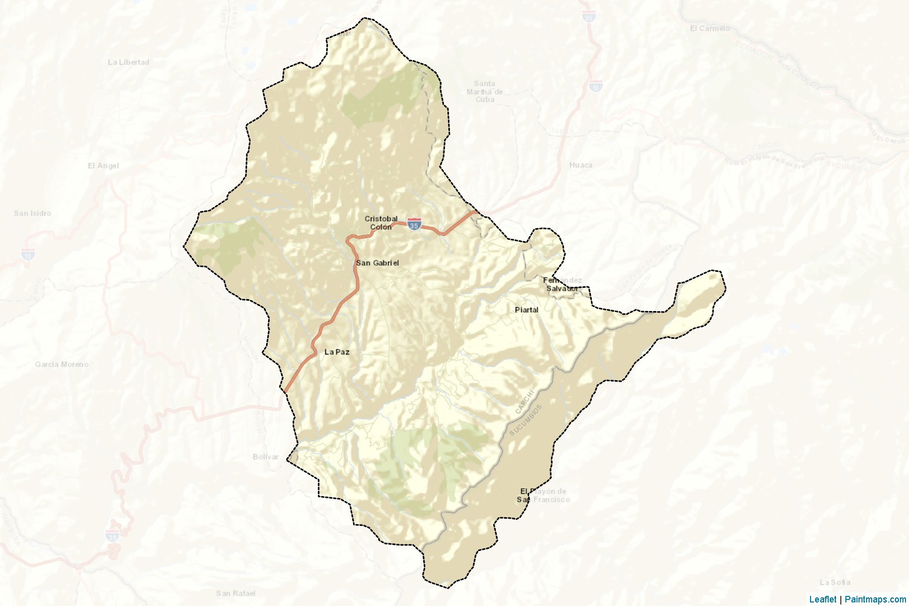 Muestras de recorte de mapas Montúfar (Carchi)-2