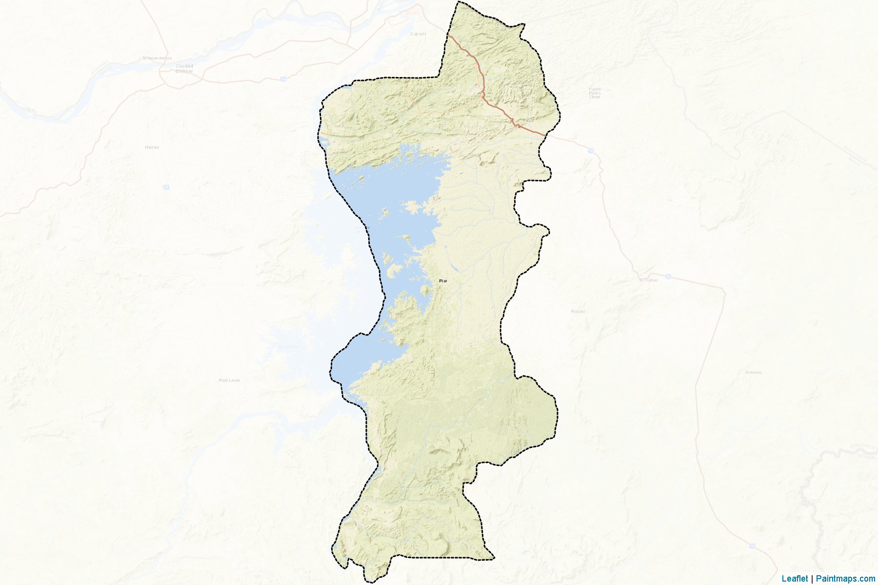 Muestras de recorte de mapas Piar (Bolívar)-2