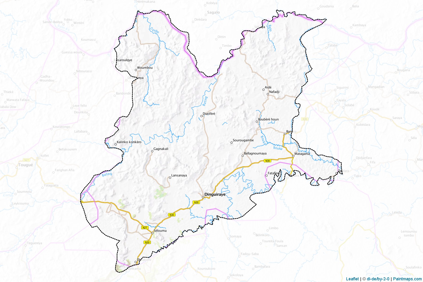 Dinguiraye (Dinguiraye) Haritası Örnekleri-1