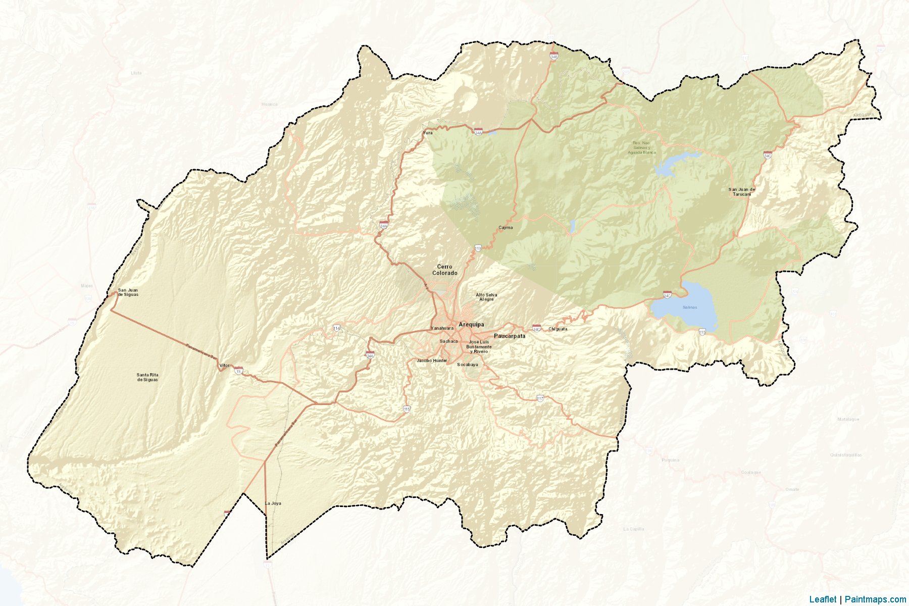 Muestras de recorte de mapas Arequipa (Arequipa)-2