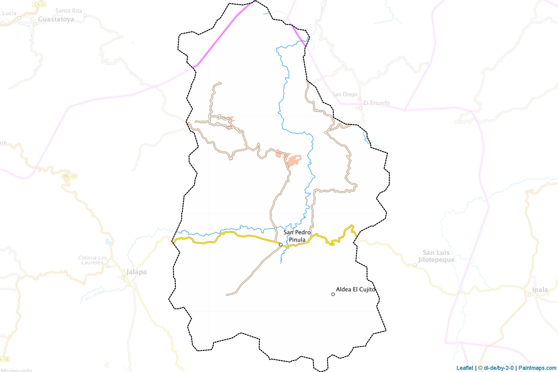 Muestras de recorte de mapas San Pedro Pinula (Jalapa)-1