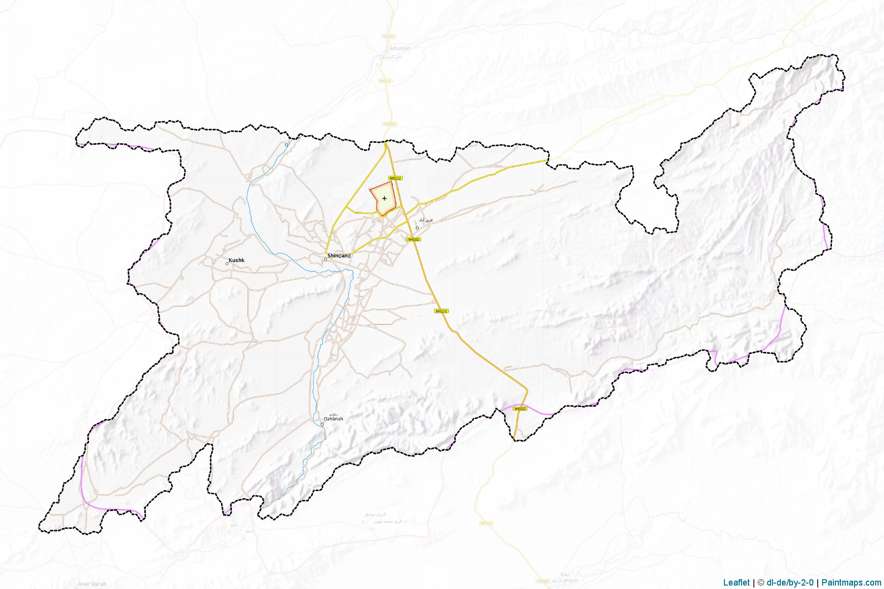 Muestras de recorte de mapas Shindand (Herat)-1