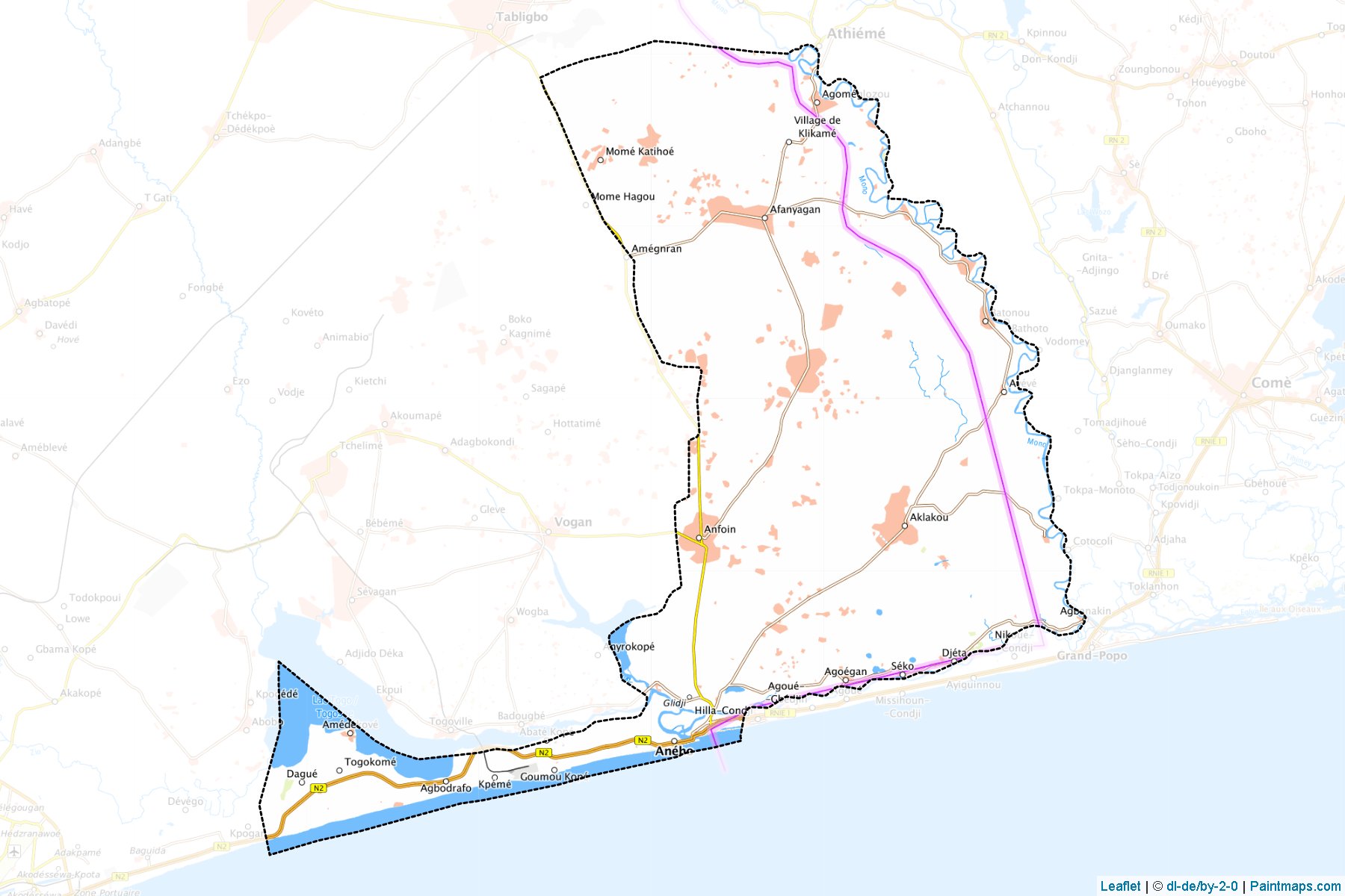 Muestras de recorte de mapas Lacs (Maritime)-1