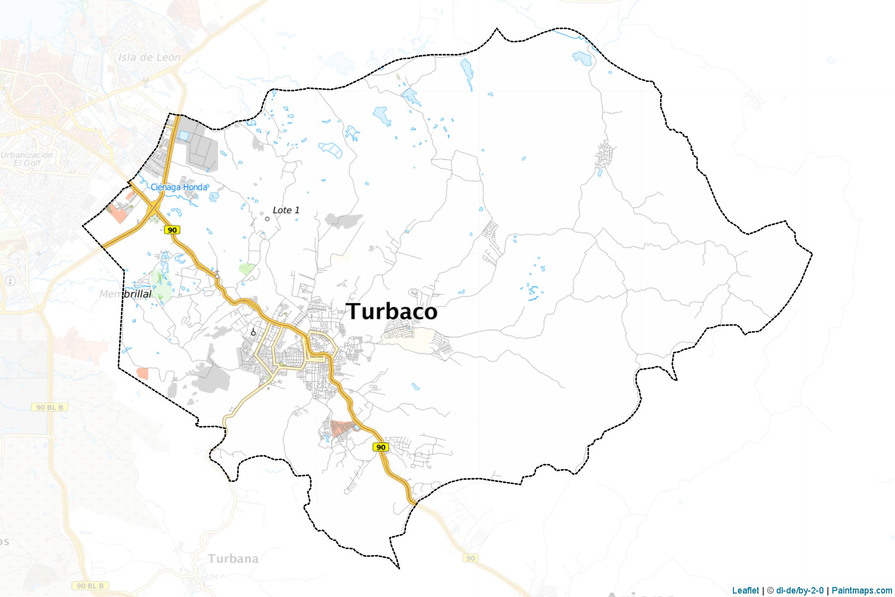 Turbaco (Bolívar) Map Cropping Samples-1