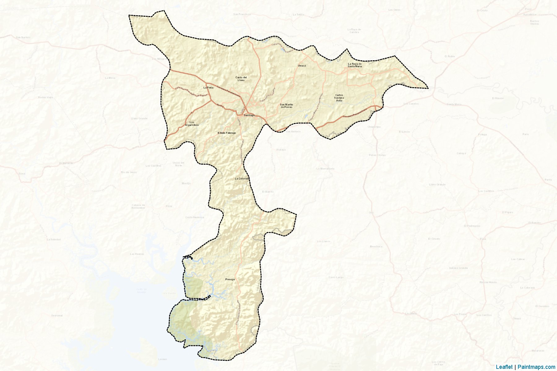 Muestras de recorte de mapas Santiago (Veraguas)-2