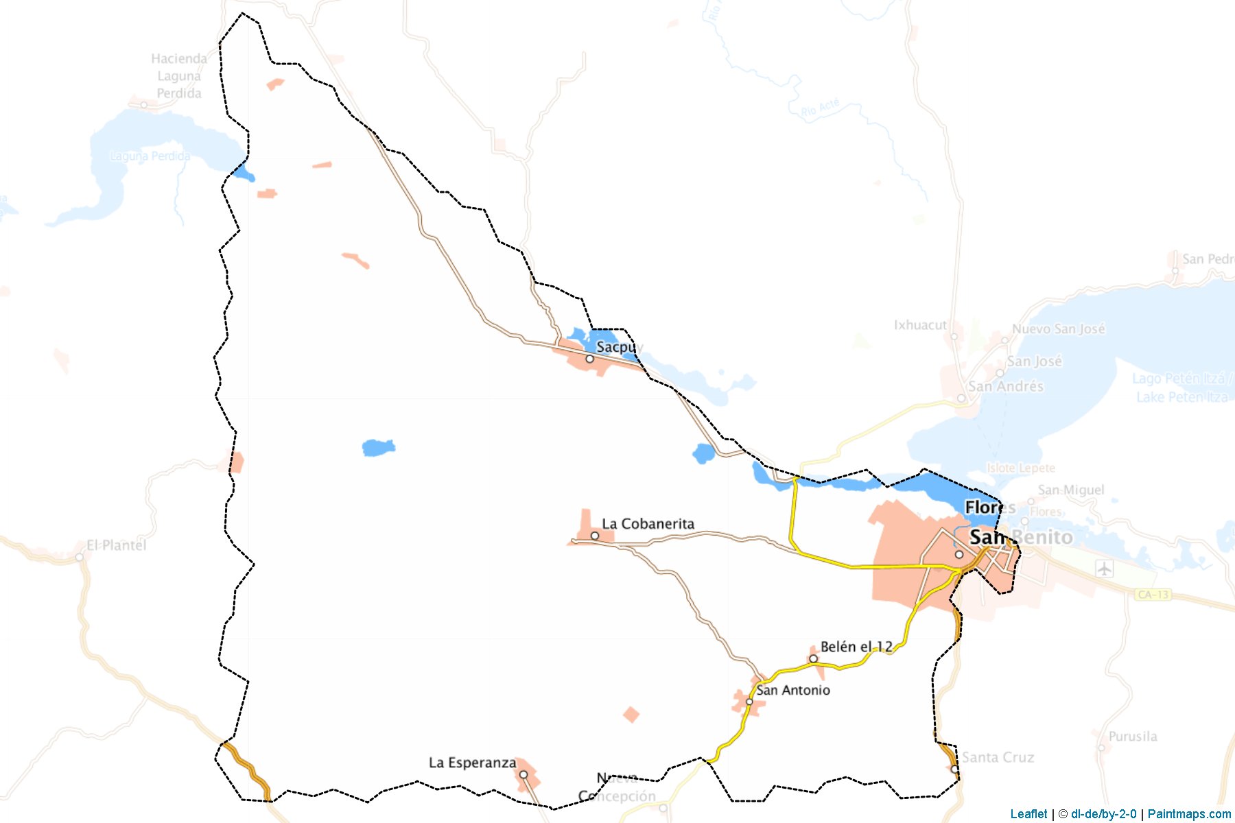 Muestras de recorte de mapas San Benito (Petén)-1