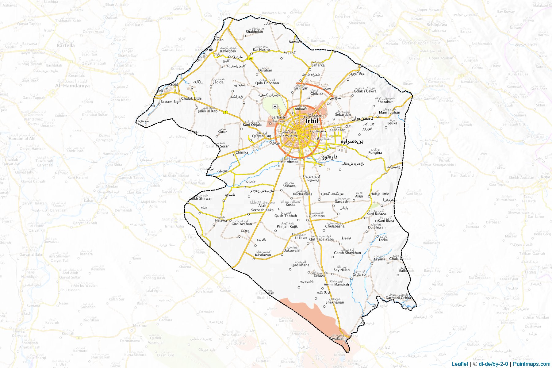 Erbil (Arbil) Map Cropping Samples-1