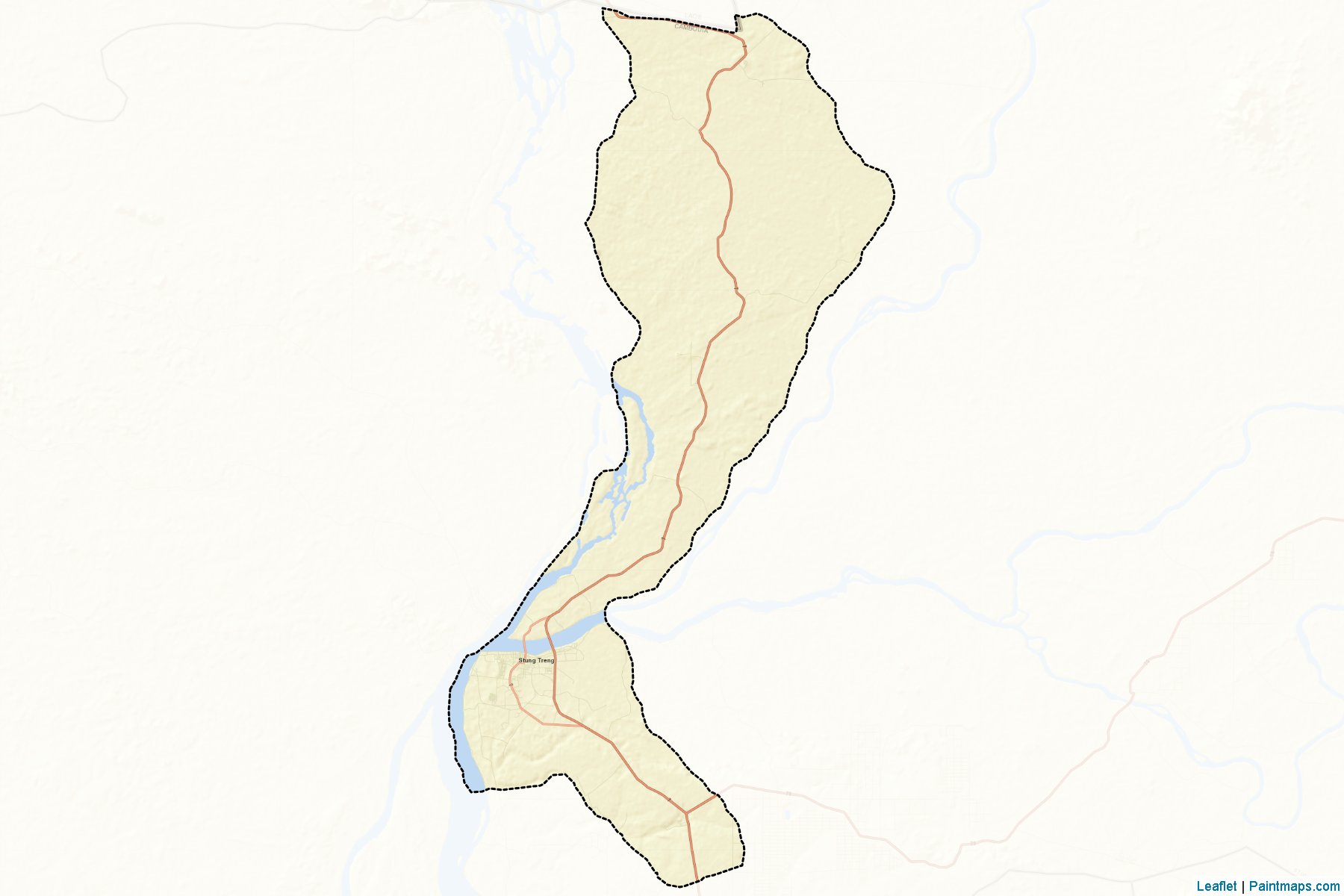 Muestras de recorte de mapas Stueng Traeng (Stœng Trêng)-2