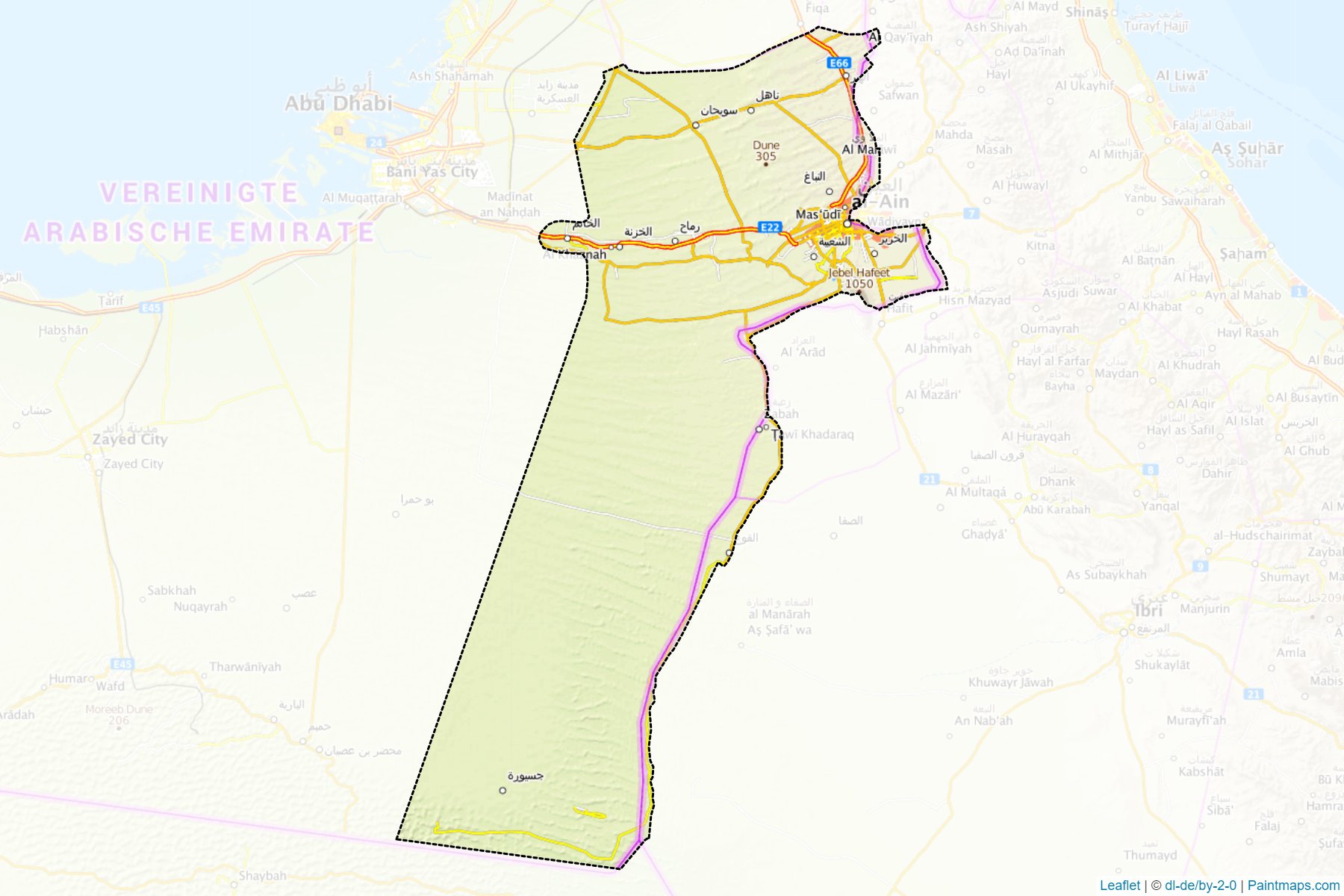 Muestras de recorte de mapas Al Ain (Abu Dhabi)-1