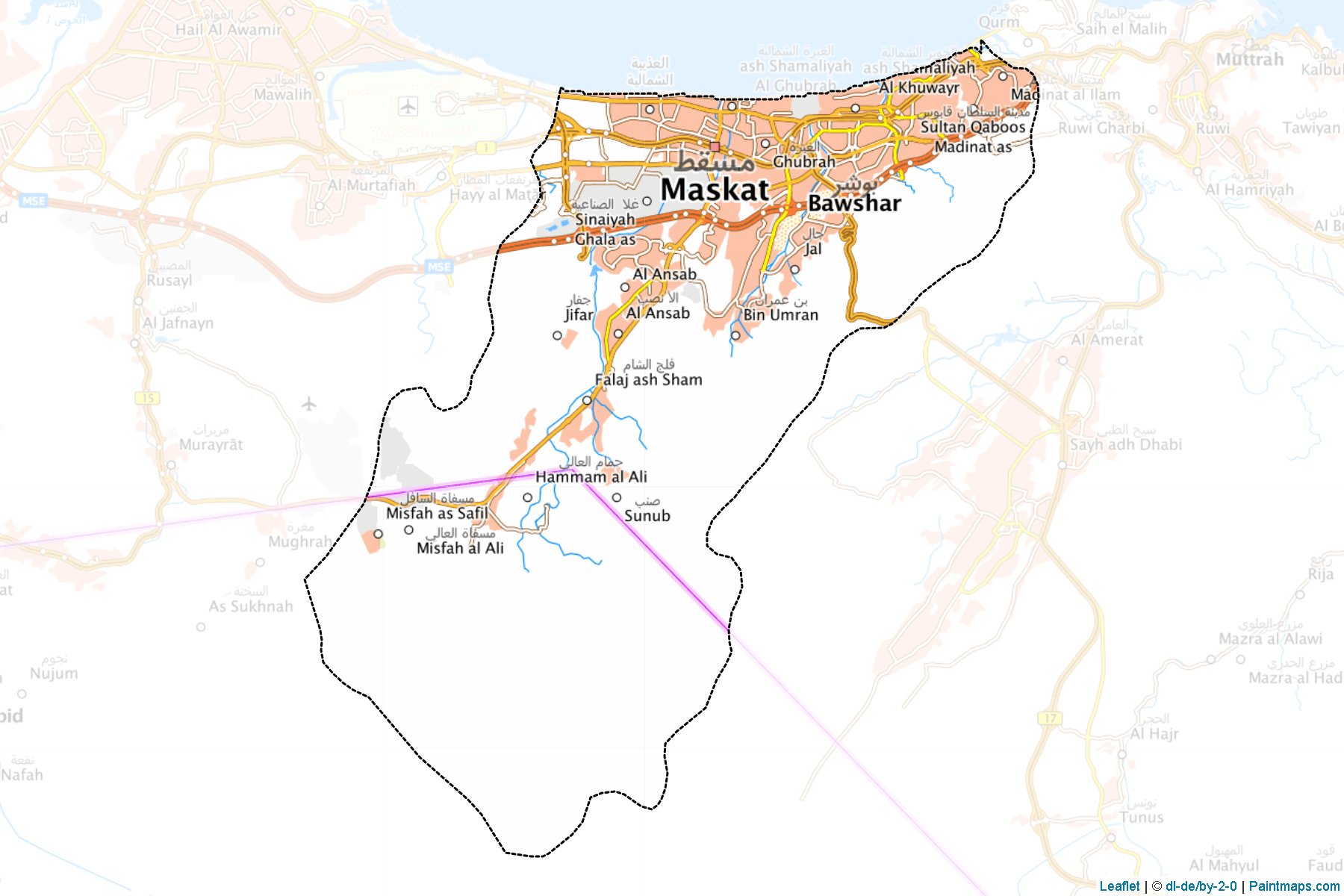 Bawshar (Masqat) Map Cropping Samples-1