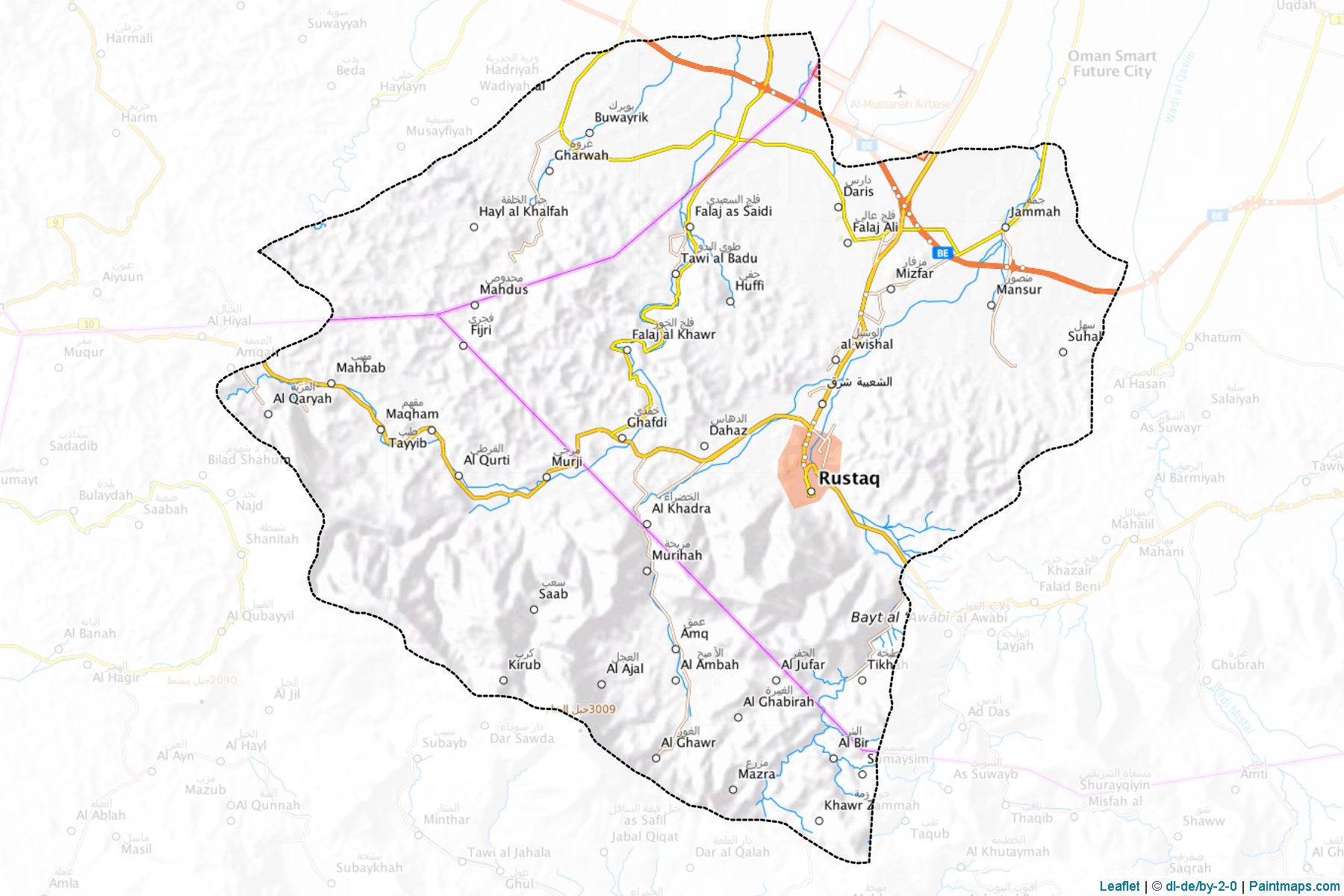 Ar Rustaq (Al Batinah) Map Cropping Samples-1