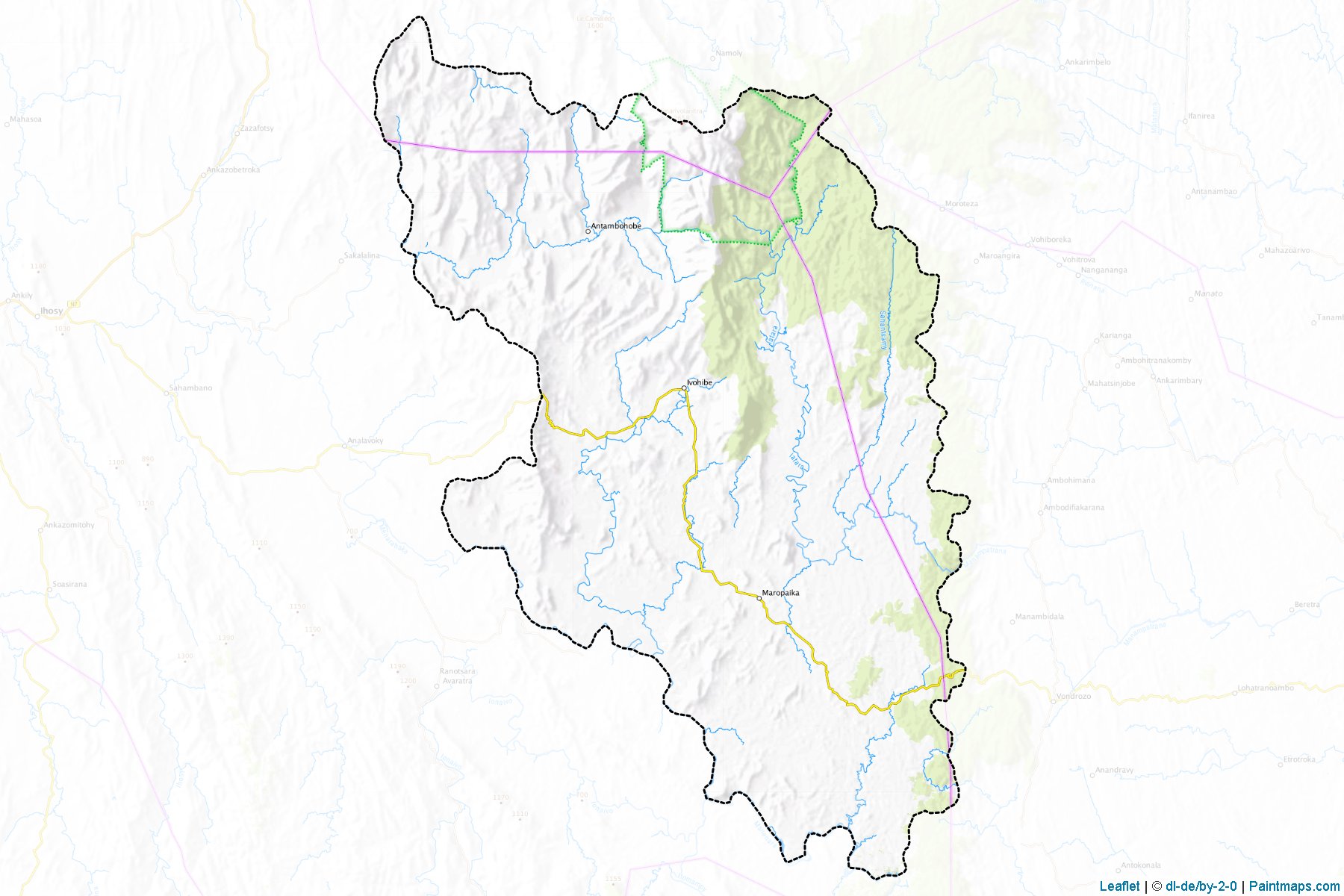 Muestras de recorte de mapas Ivohibe (Ihorombe)-1