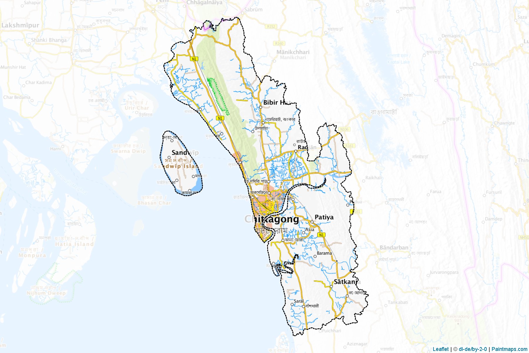 Chittagong (Chittagong) Map Cropping Samples-1