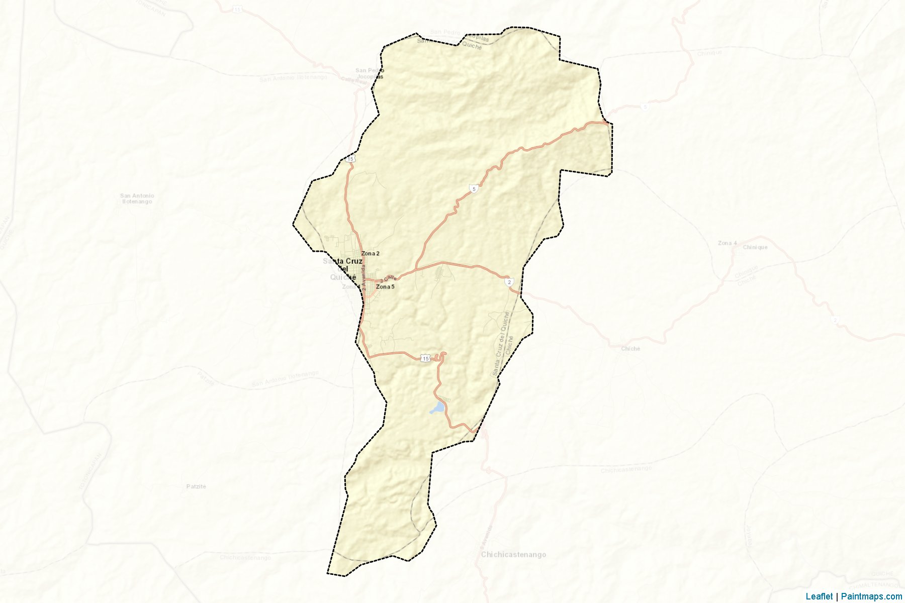 Muestras de recorte de mapas Santa Cruz Del Quiche (Quiché)-2