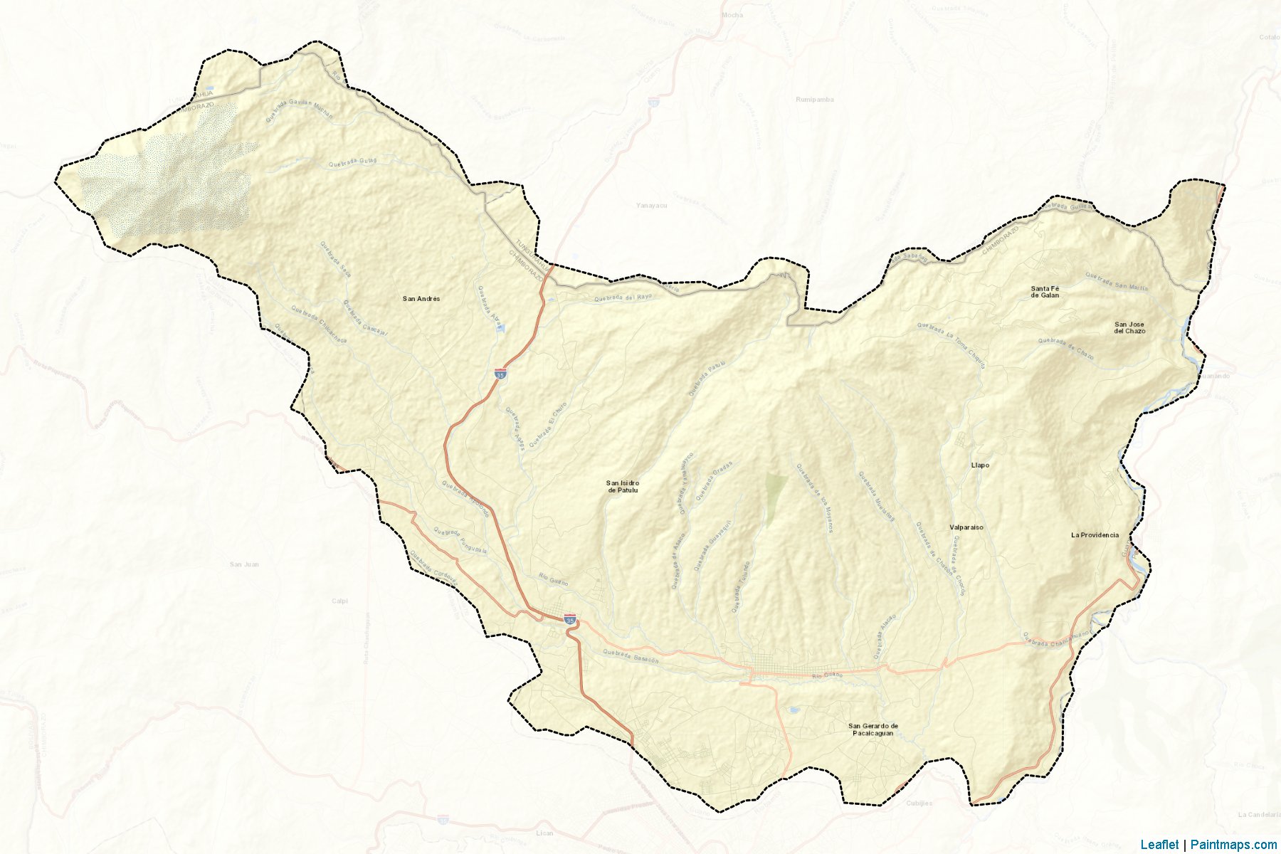 Muestras de recorte de mapas Guano (Chimborazo)-2