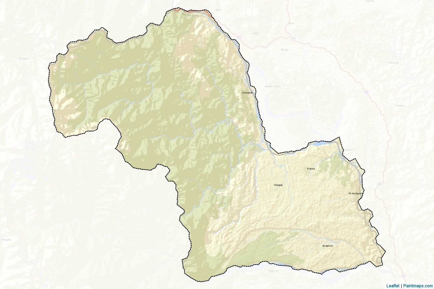 Muestras de recorte de mapas Palora (Morona Santiago)-2