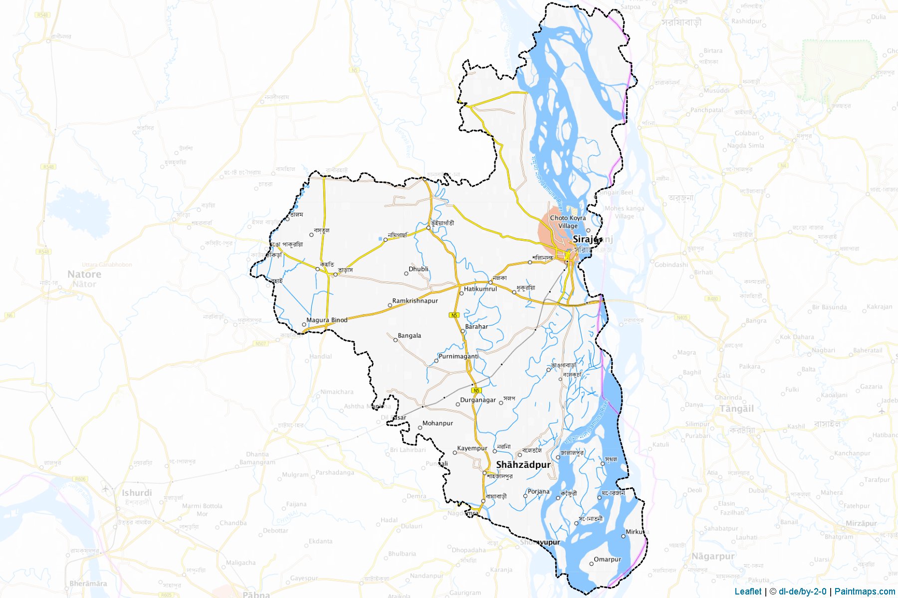 Sirajganj (Rajshahi) Map Cropping Samples-1